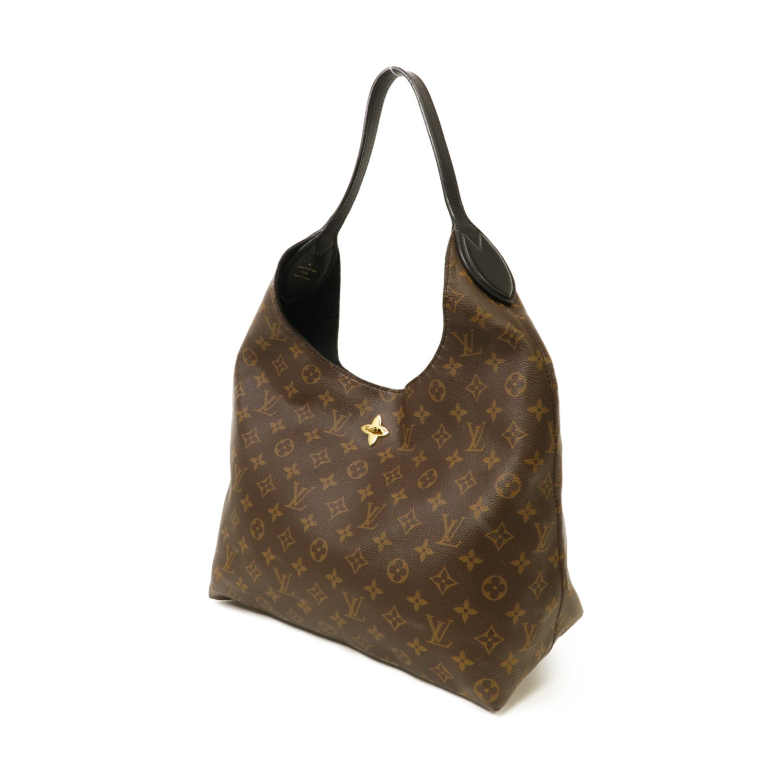 LOUIS VUITTON 【激減優惠】Monogram Flower Hobo金扣肩背袋啡色