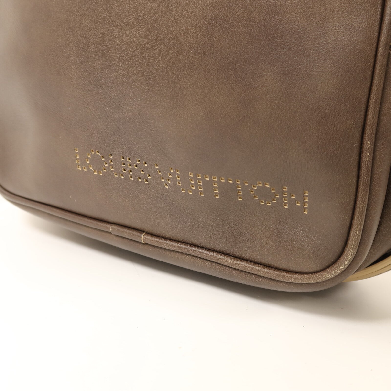 LOUIS VUITTON 【激減優惠】Bequia皮革Trotter GM金扣肩背袋