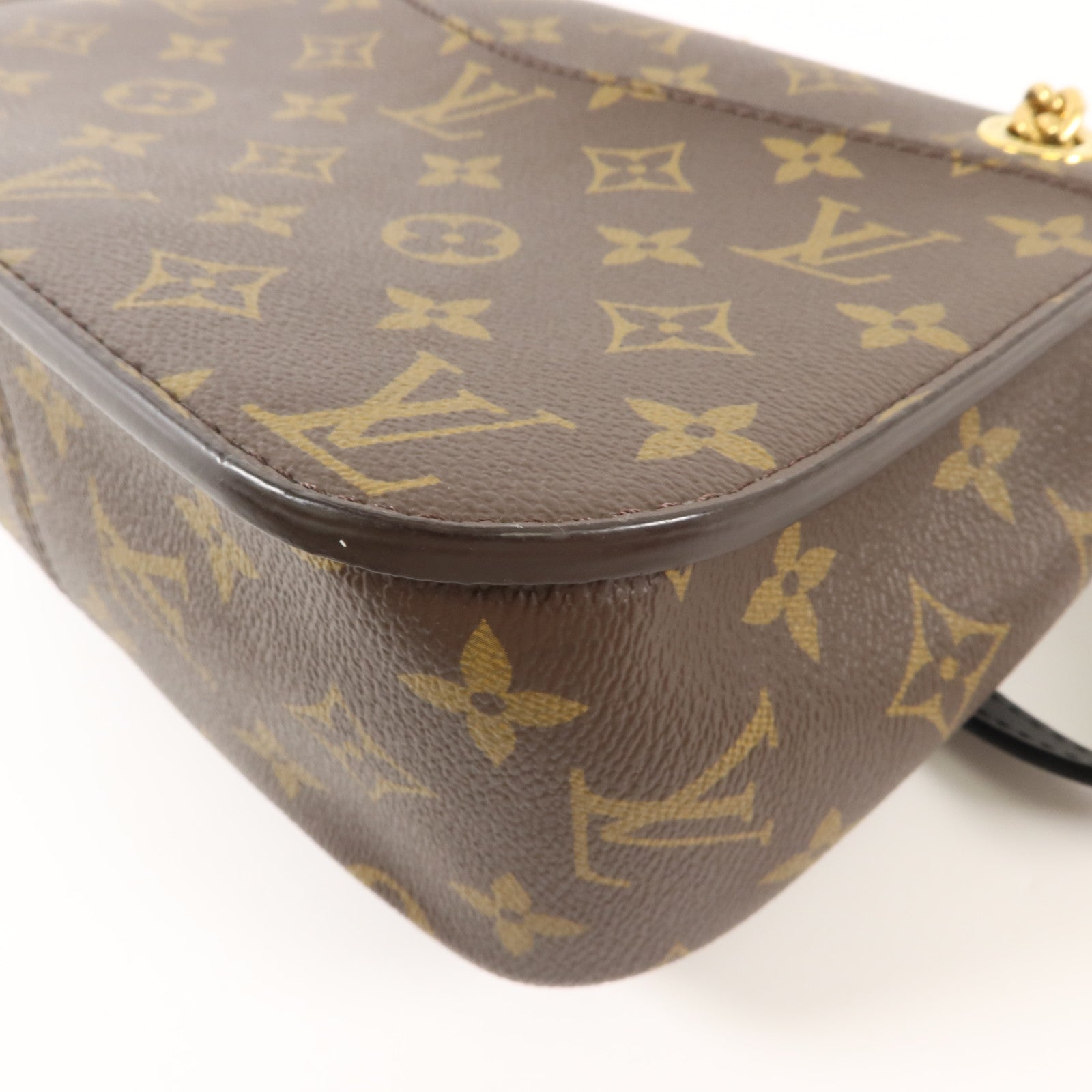 LOUIS VUITTON Monogram Passy金扣肩背袋棕色