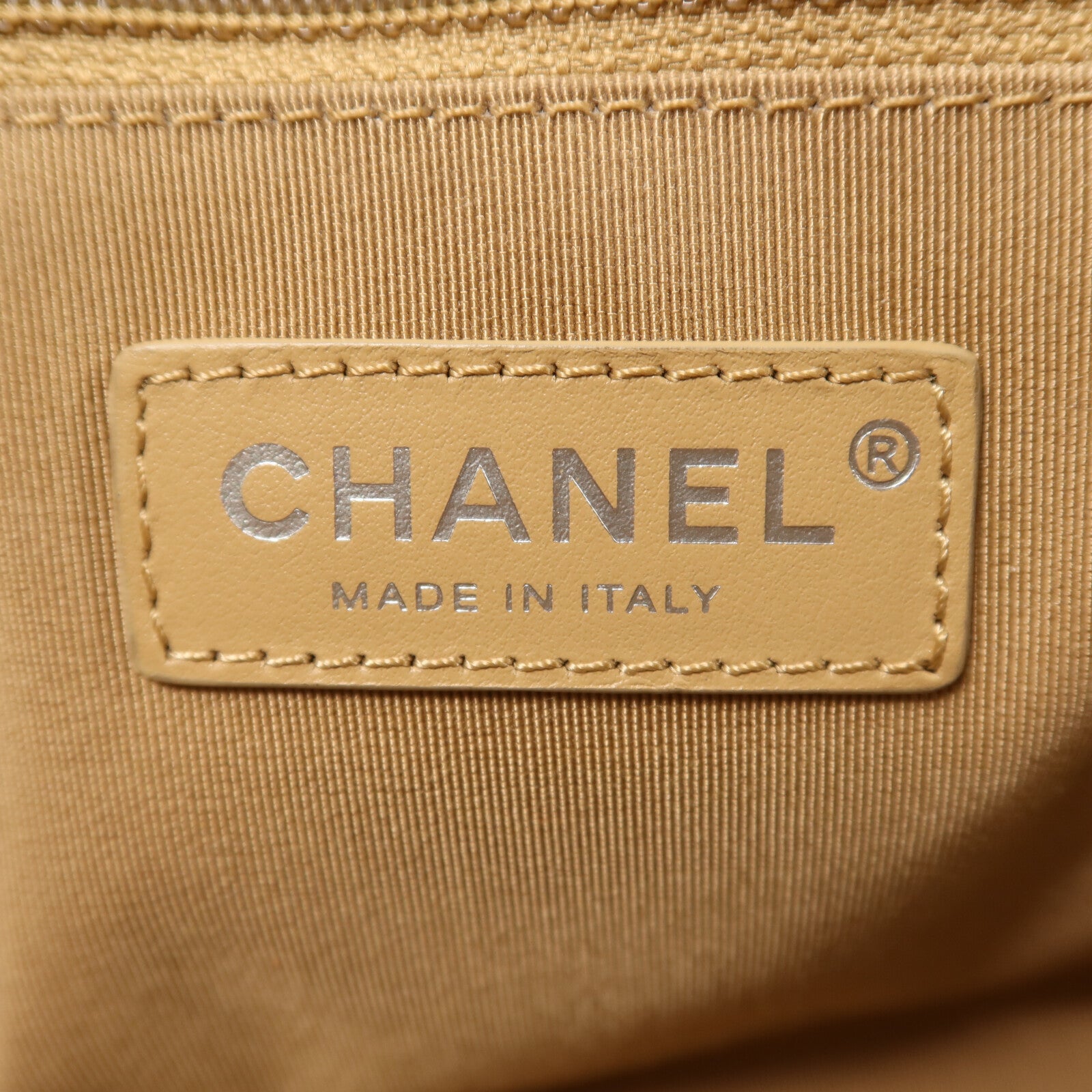CHANEL 牛皮皮革Chain Shoulder銀扣鏈帶手挽肩背兩用袋