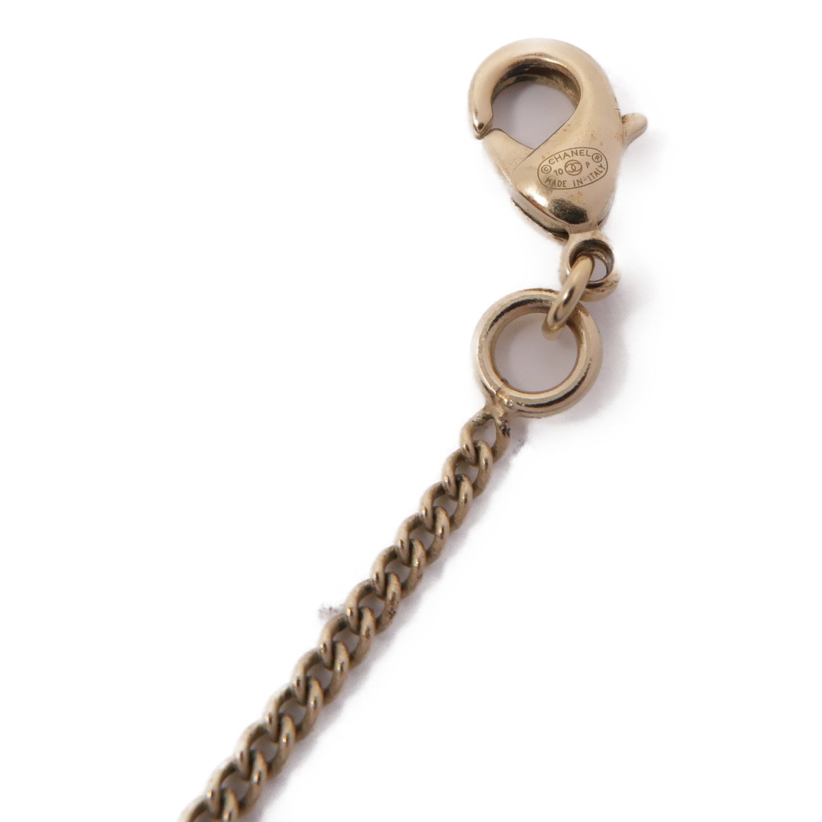 CHANEL PVC/金屬Necklace項鍊白色/金色