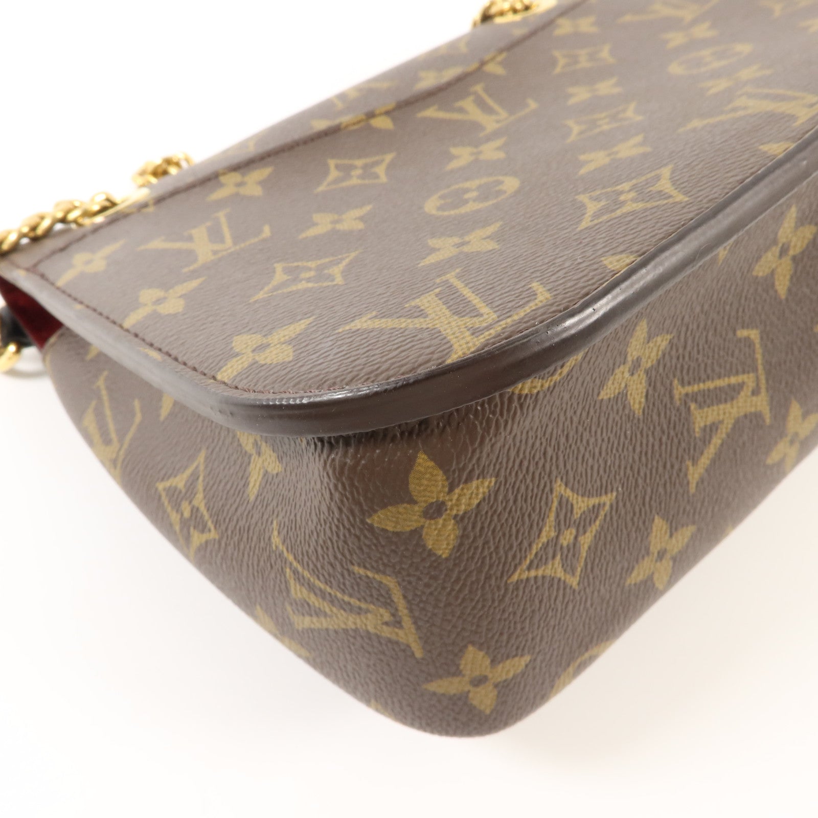 LOUIS VUITTON Monogram Passy金扣肩背袋棕色