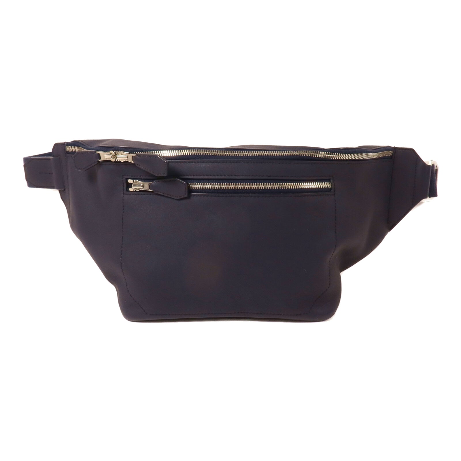 HERMES Evercolor皮革Sac Slide Cross肩背袋Bleu Nuit