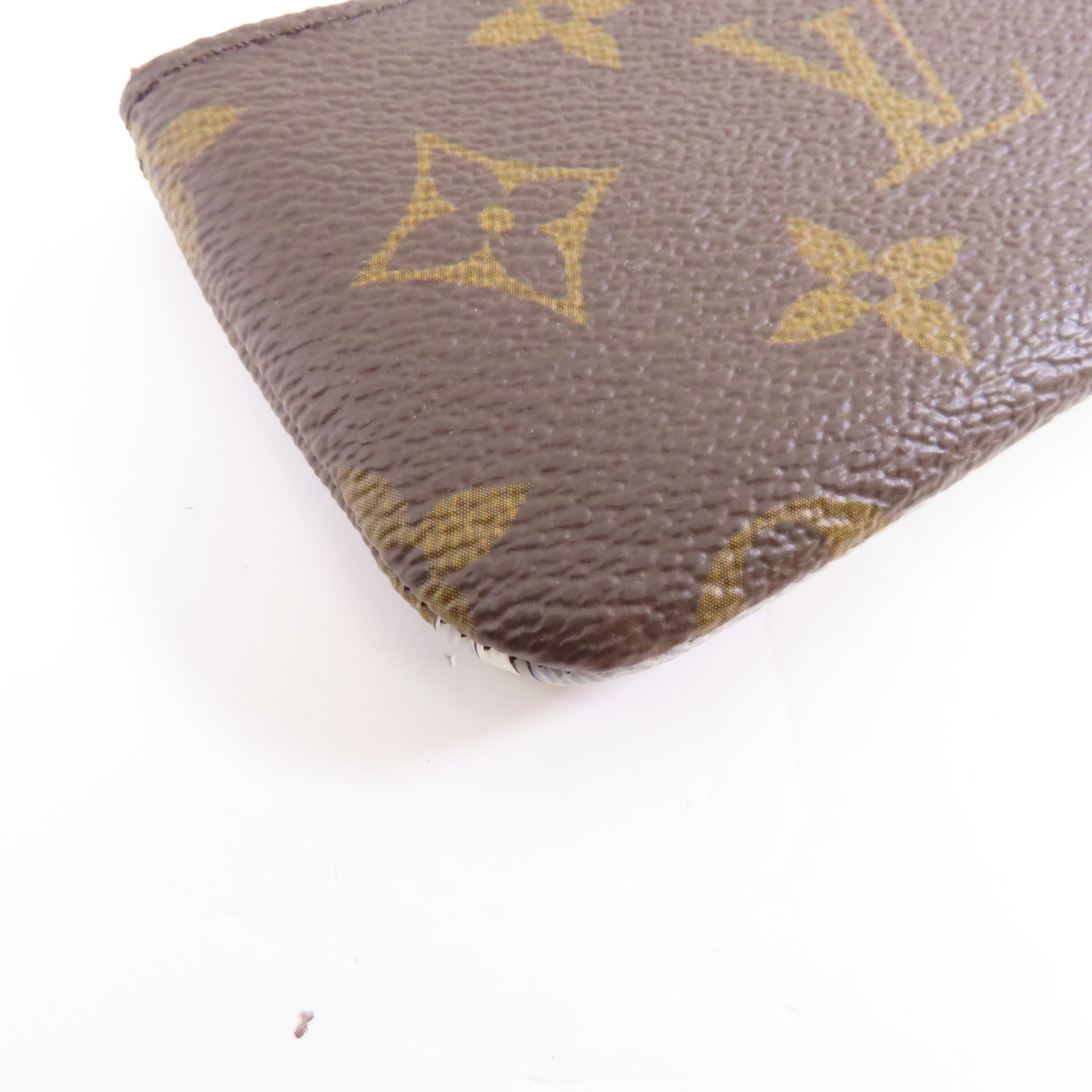 LOUIS VUITTON Monogram Key Pouch金扣鎖匙包啡色