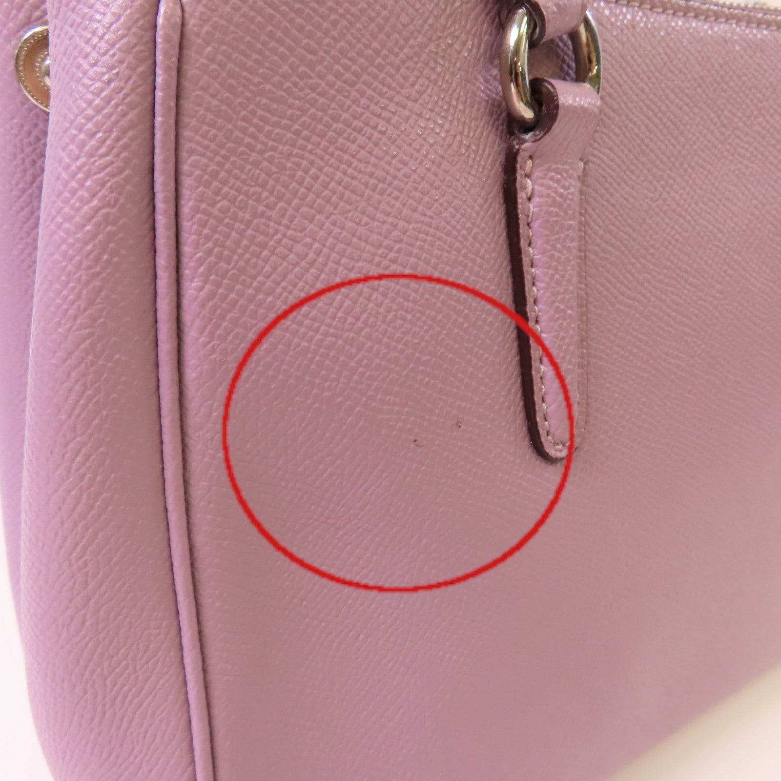 COACH 【激減優惠】牛皮皮革2Way Shoulder Bag手挽肩背兩用袋淺紫色