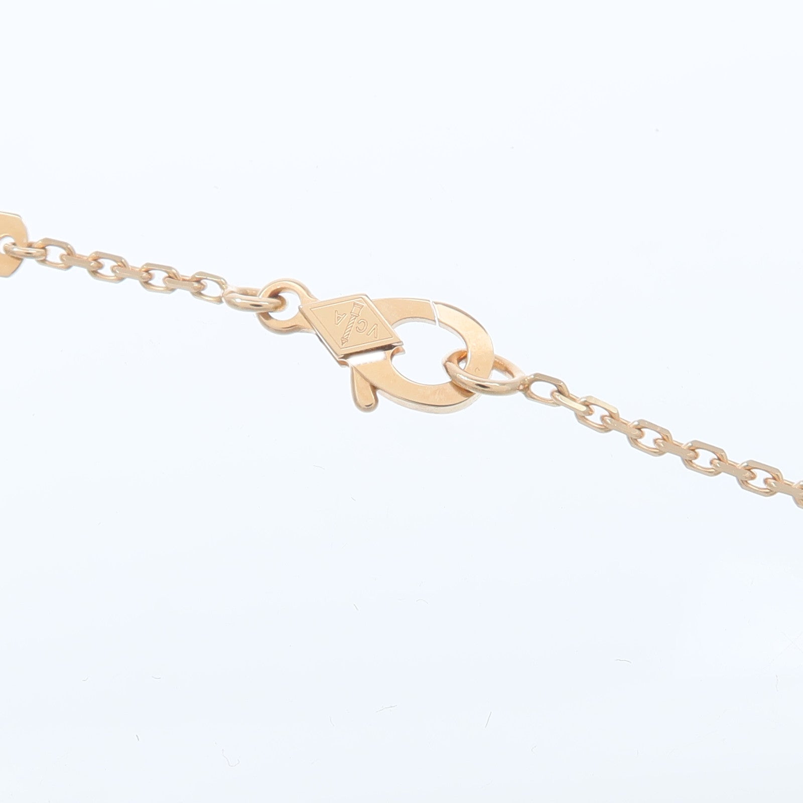 Van Cleef & Arpels 18K玫瑰金Vintage Alhambra 2023 Holiday銀曜石/鑽石項鍊
