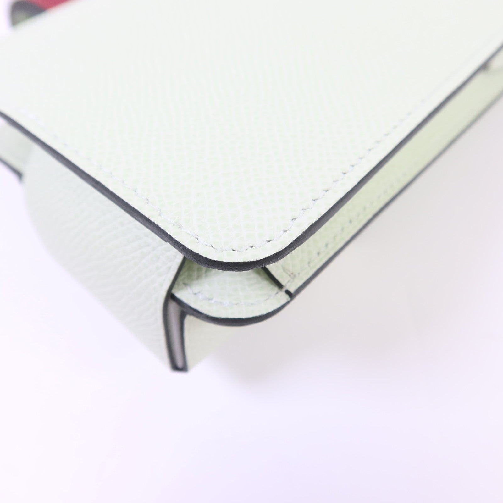 HERMES Epsom皮革Hermesway金扣肩背袋Vert Fizz/Rubis/Vert Comics