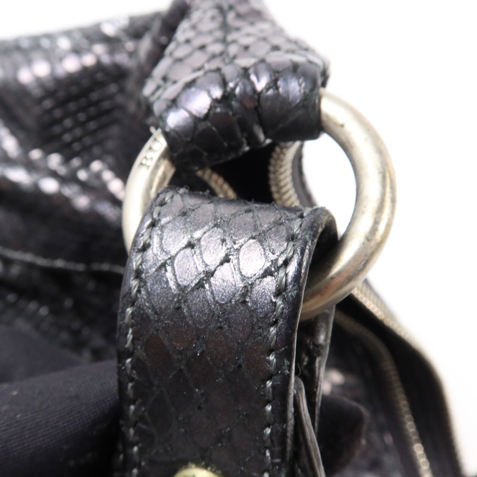 BURBERRY 蛇皮皮革Hobo Bag肩背袋