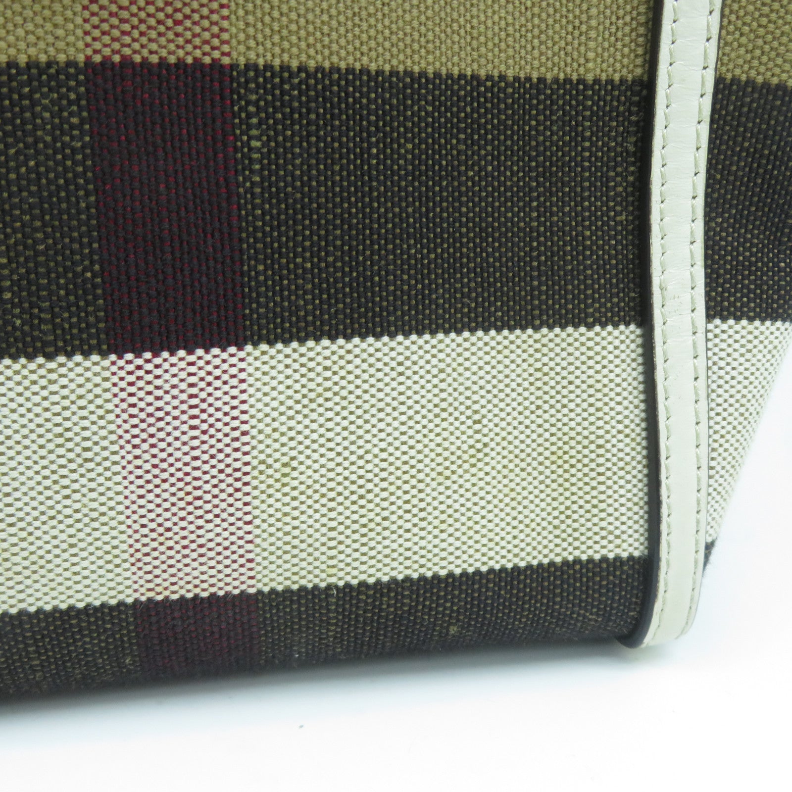 BURBERRY 帆布Hand Bag金扣手挽袋啡色