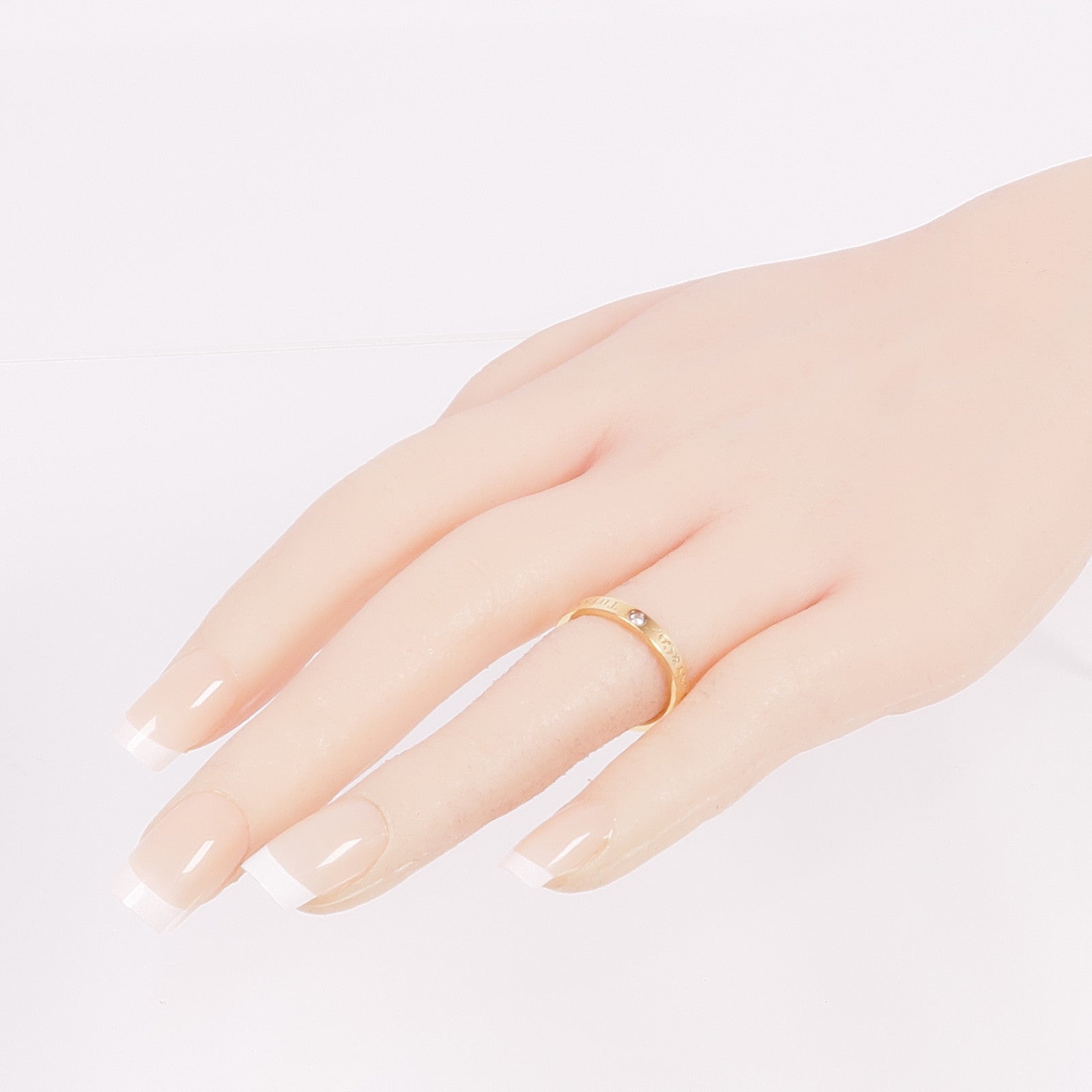 TIFFANY＆CO 18K玫瑰金Diamond Ring鑽石戒指US#5.75