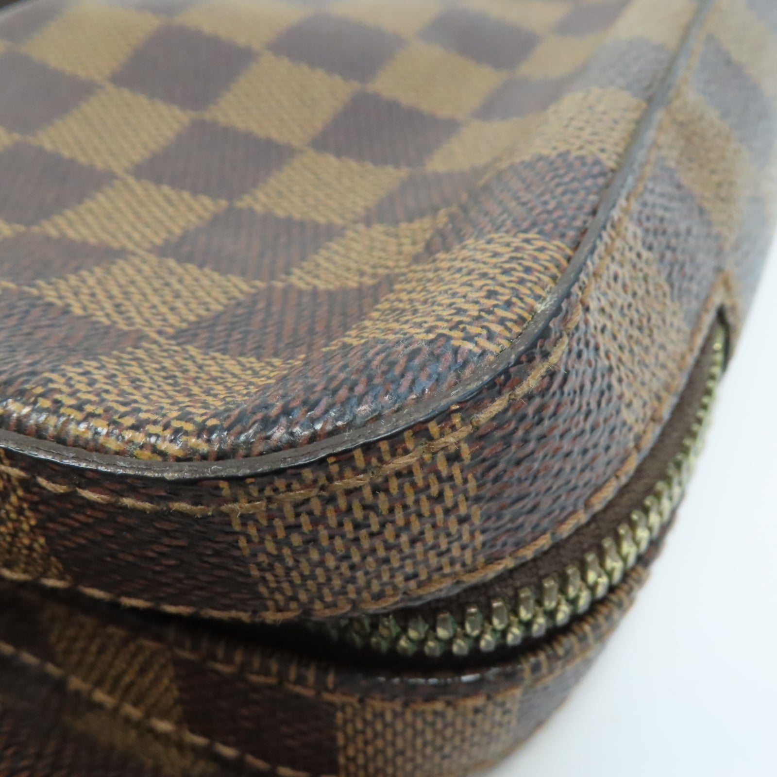 LOUIS VUITTON 【激減優惠】Damier Ebene Geronimos金扣腰包啡色