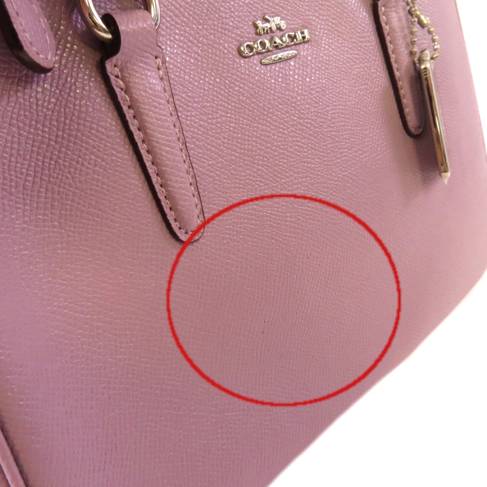 COACH 【激減優惠】牛皮皮革2Way Shoulder Bag手挽肩背兩用袋淺紫色
