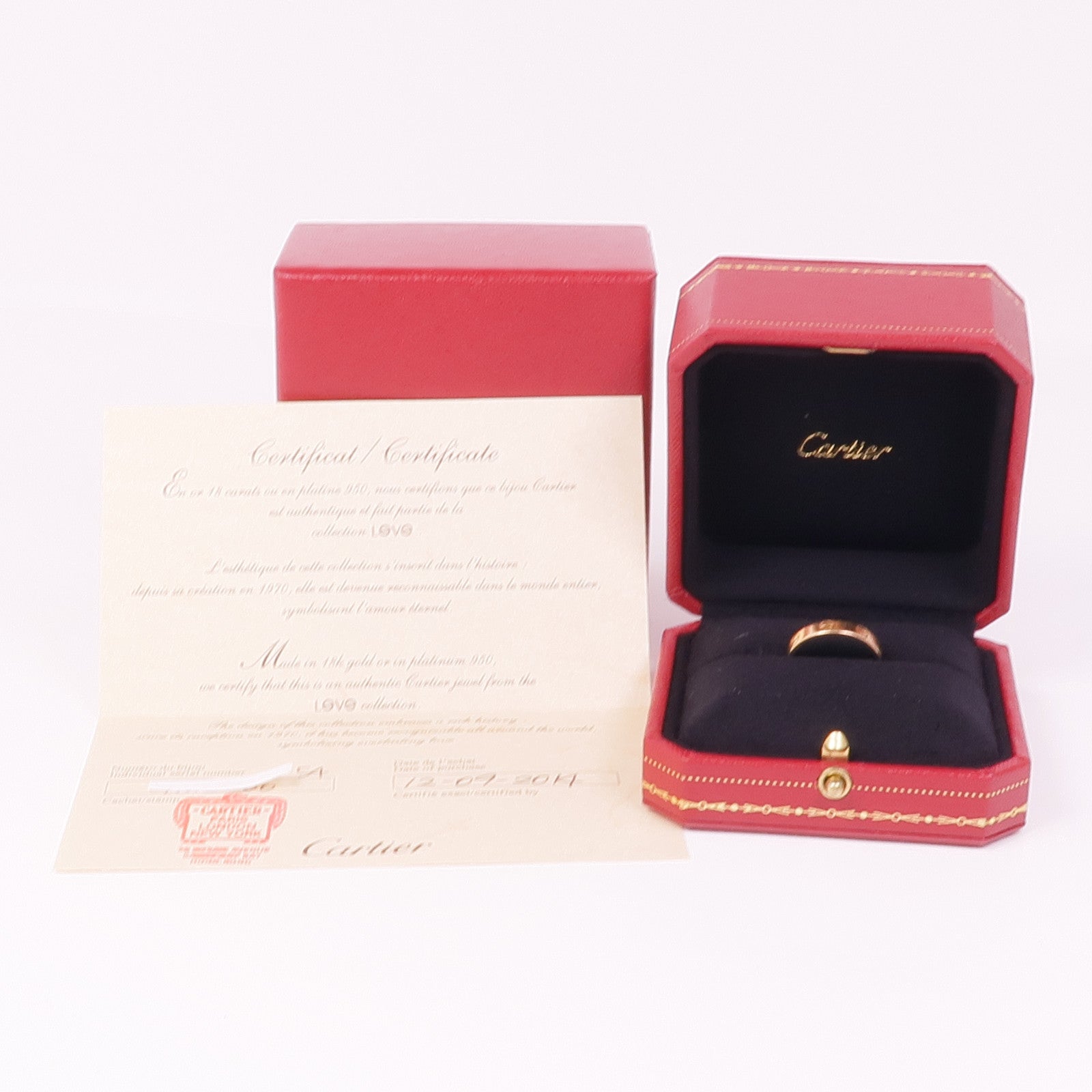 CARTIER 18K玫瑰金Love Ring戒指Cartier#54/US#6.75