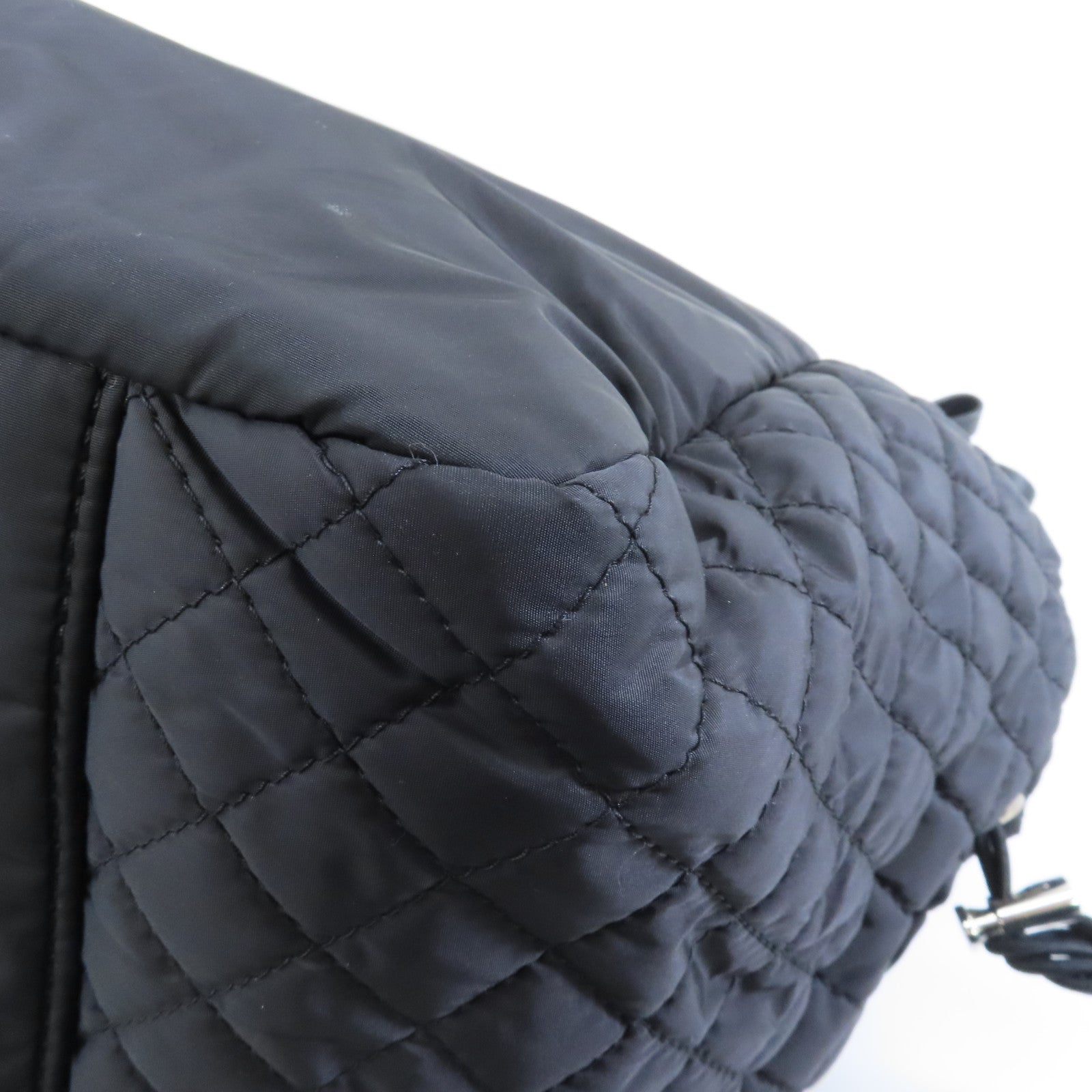MONCLER 尼龍Shoulder Bag銀扣肩背袋黑色