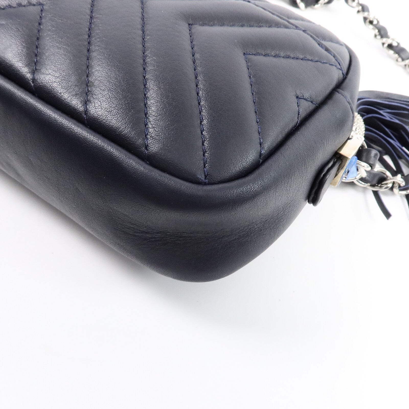 CHANEL 牛皮皮革Camera Bag鏈帶肩背袋