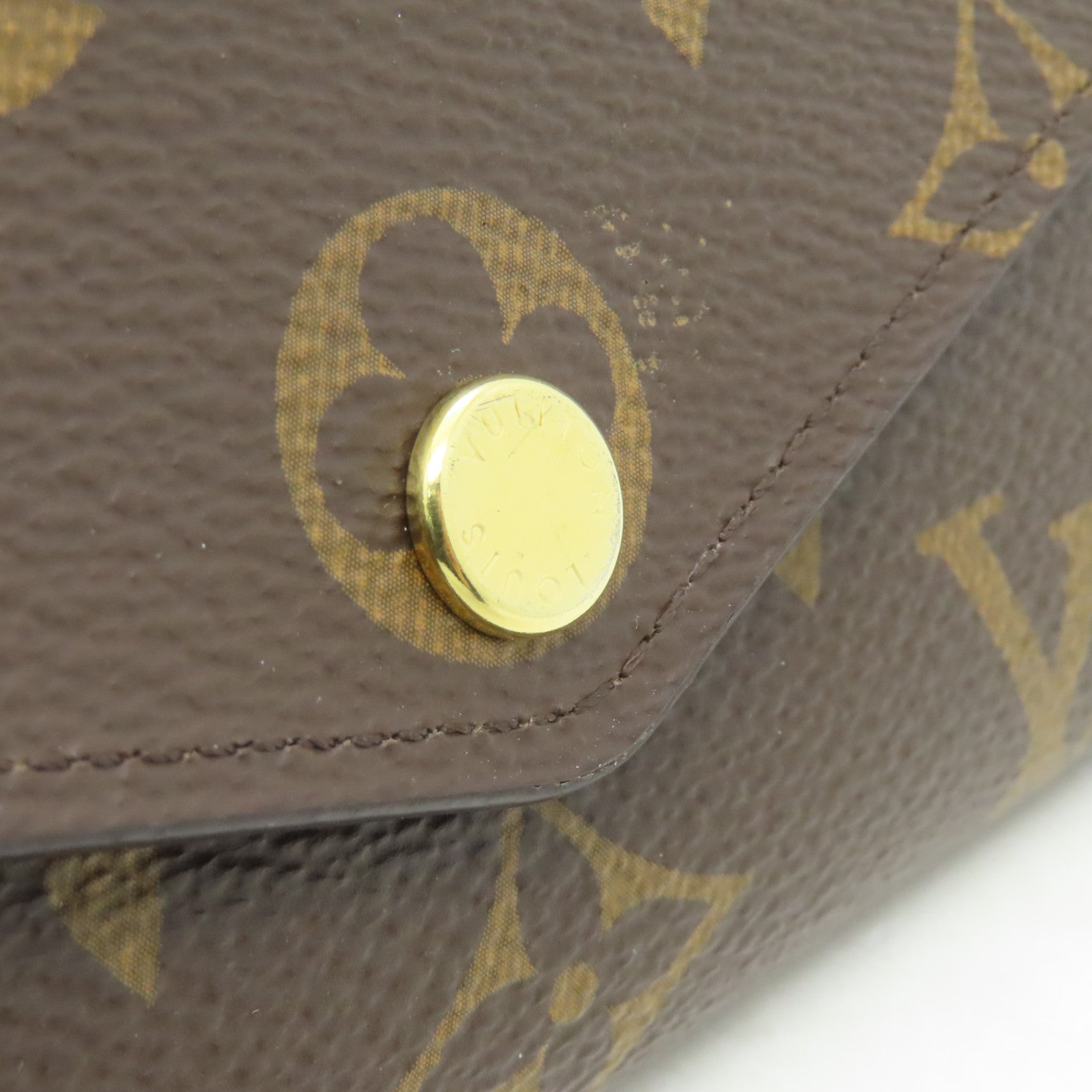 LOUIS VUITTON 【激減優惠】Monogram Sarah Wallet金扣長錢包啡色/粉紅色