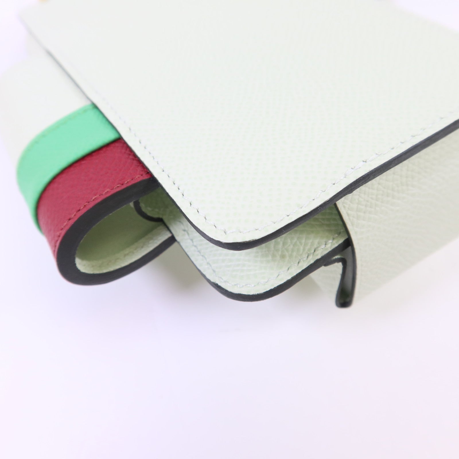 HERMES Epsom皮革Hermesway金扣肩背袋Vert Fizz/Rubis/Vert Comics