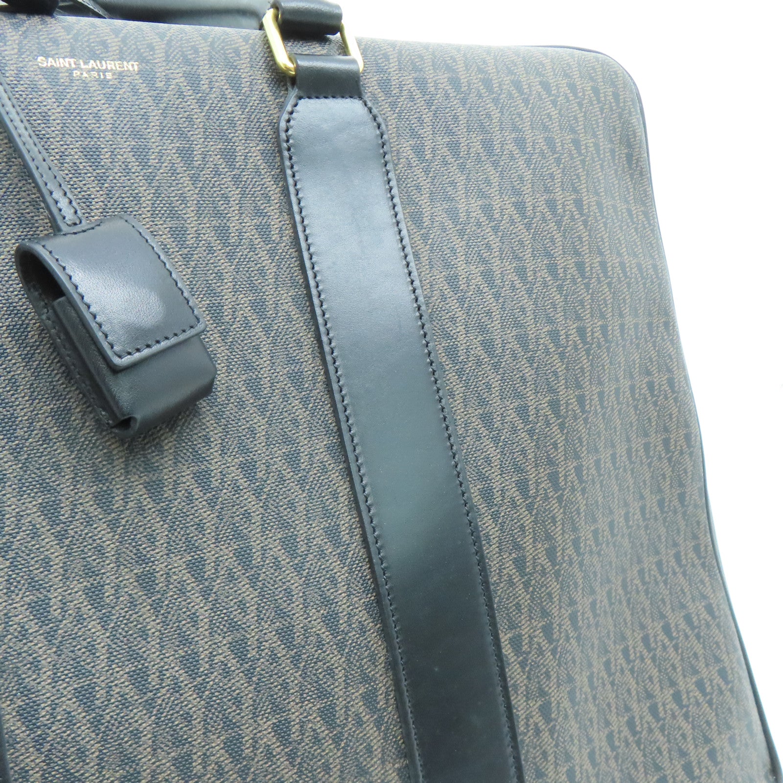 SAINT LAURENT 牛皮皮革2way Shoulder Bag金扣手挽肩背两用袋啡色黑色