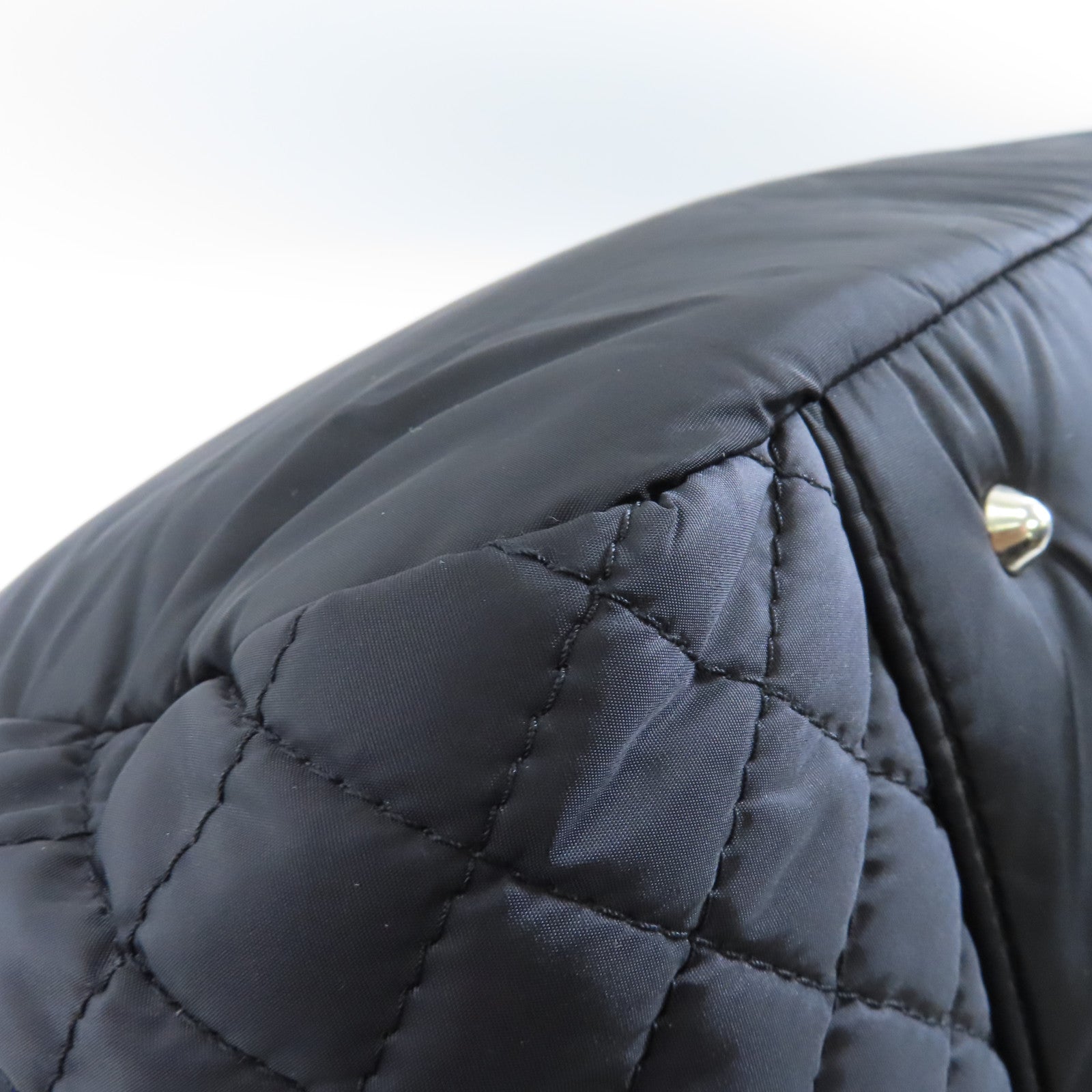 MONCLER 尼龍Shoulder Bag銀扣肩背袋黑色