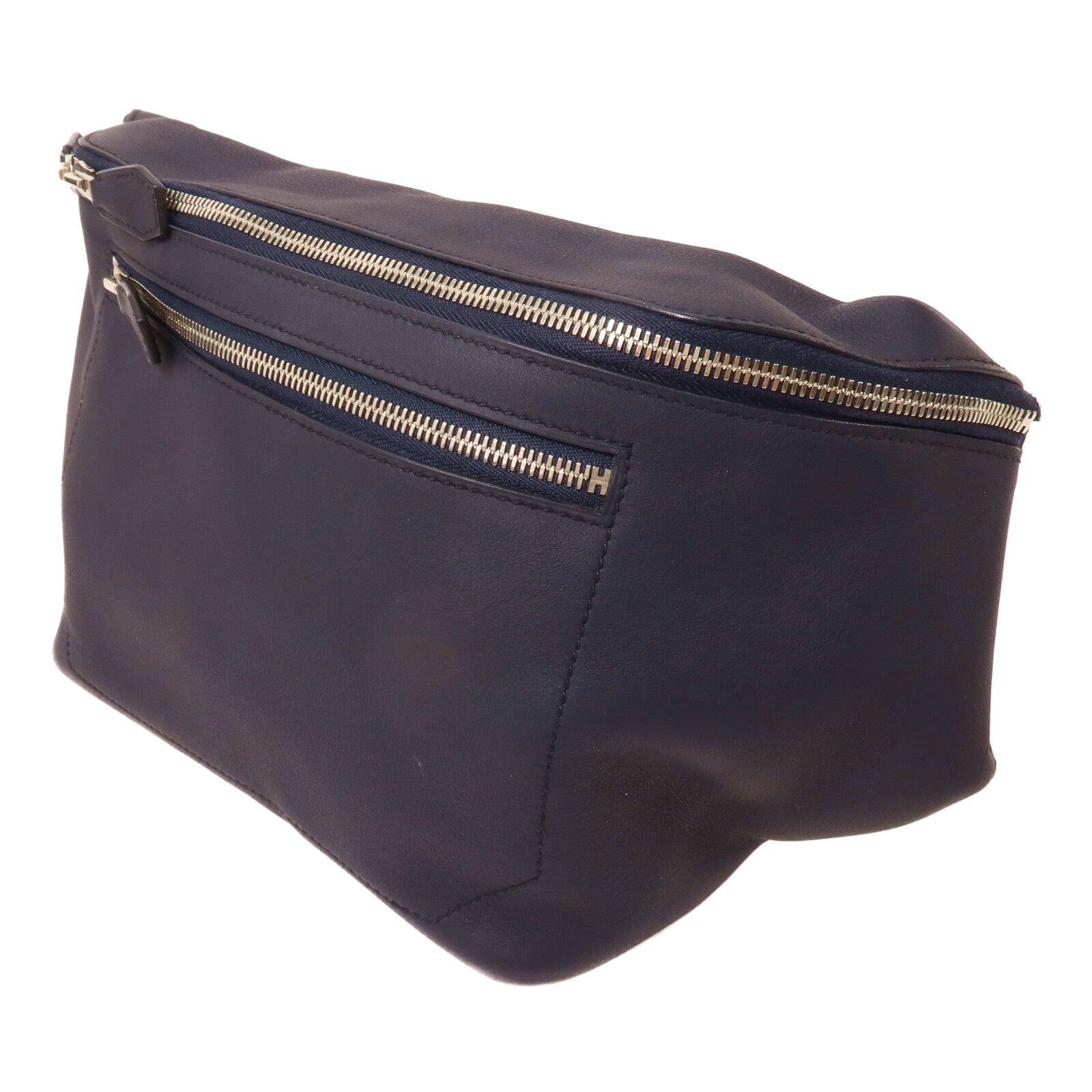 HERMES Evercolor皮革Sac Slide Cross肩背袋Bleu Nuit