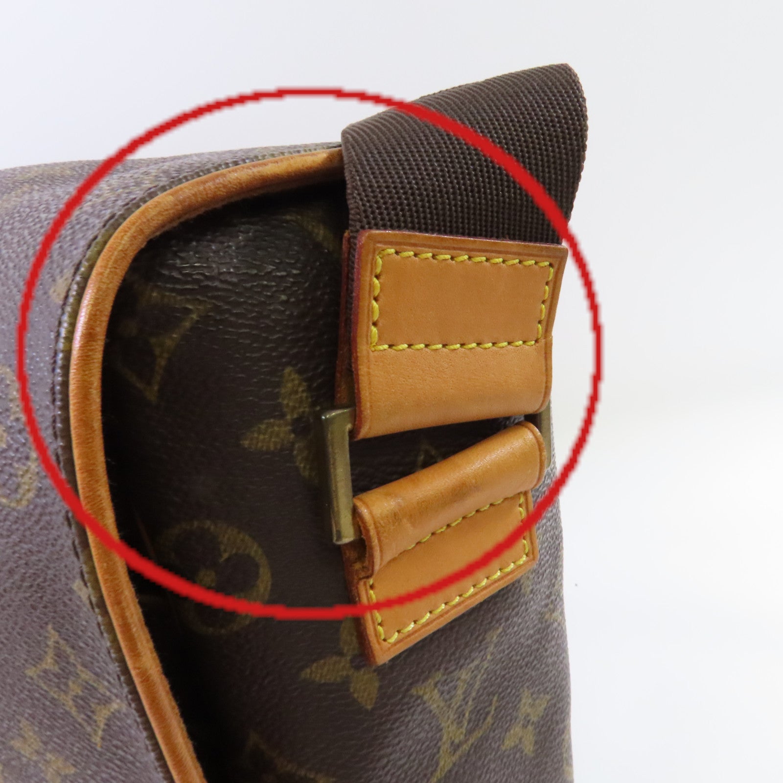 LOUIS VUITTON Monogram Abbeses Shoulder Bag金扣肩背袋啡色