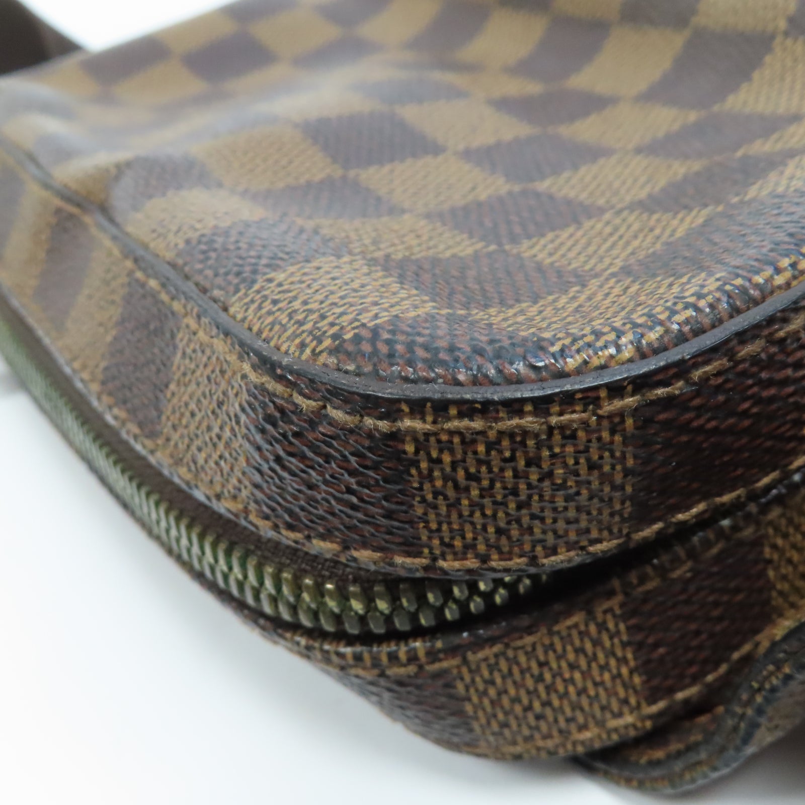 LOUIS VUITTON 【激減優惠】Damier Ebene Geronimos金扣腰包啡色