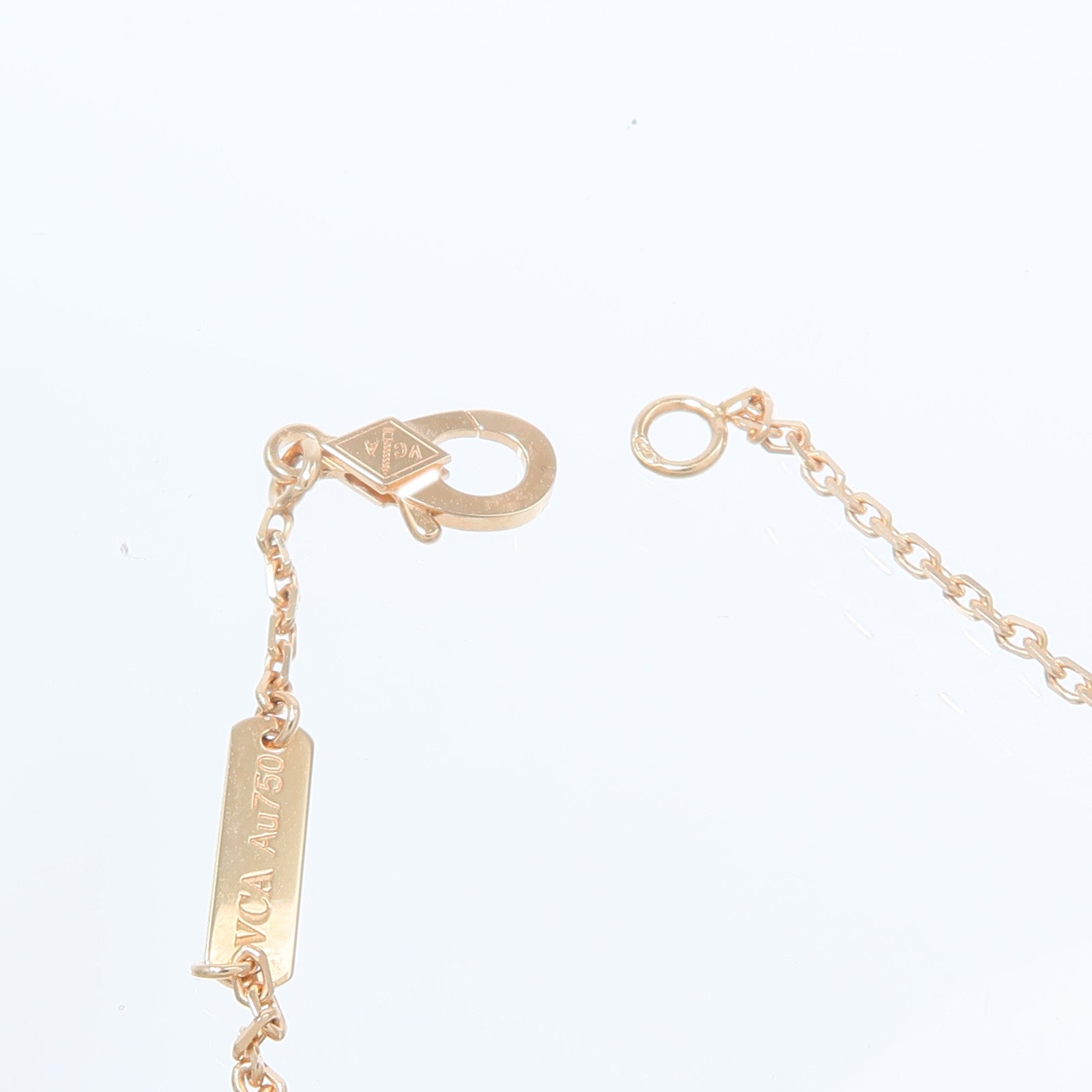Van Cleef & Arpels 18K玫瑰金Vintage Alhambra 2023 Holiday銀曜石/鑽石項鍊