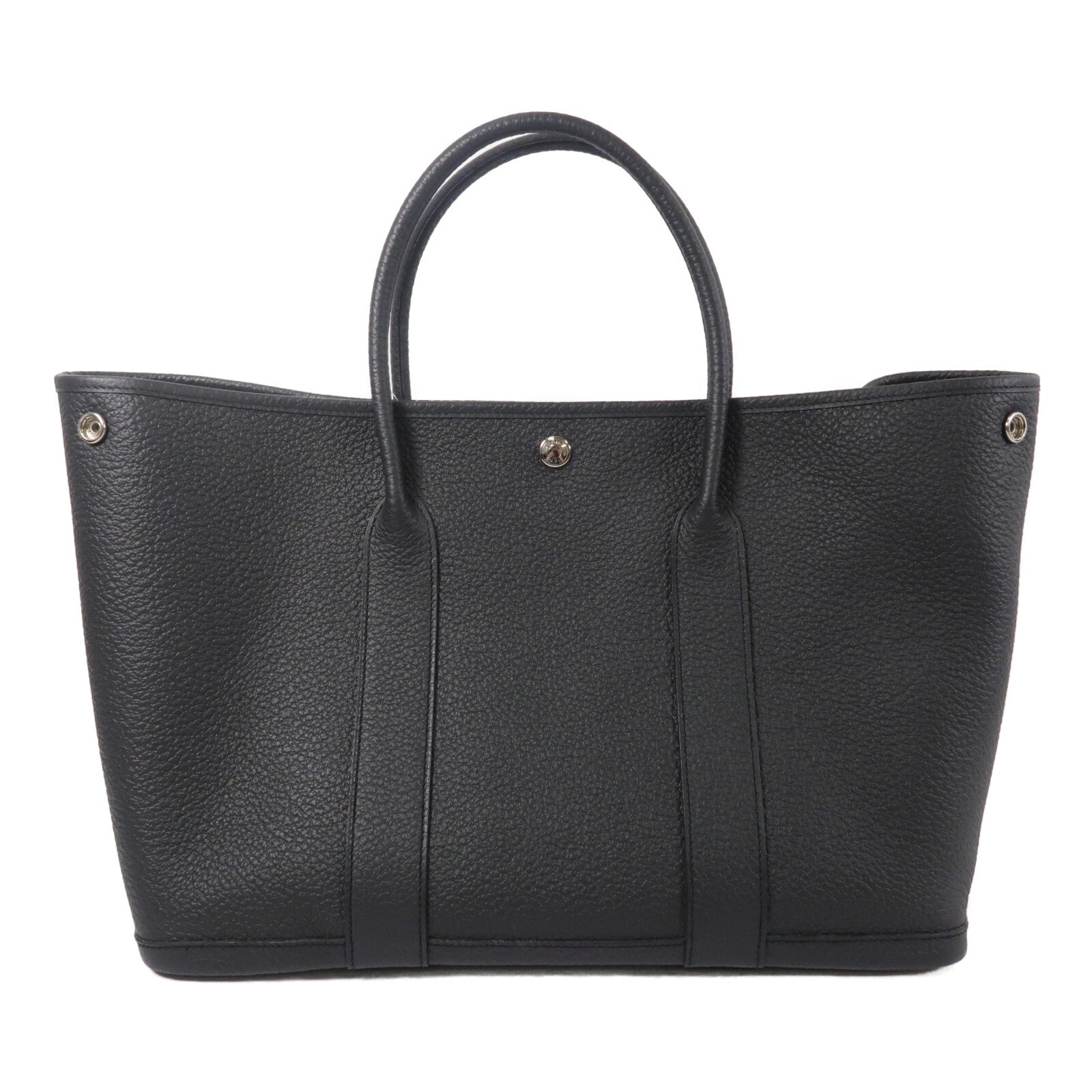 HERMES Country皮革Garden Party PM手挽袋Noir