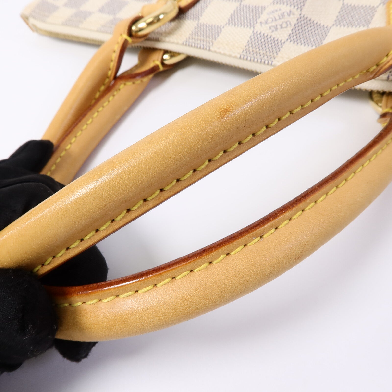 LOUIS VUITTON 【激減優惠】Damier Azur Saleya PM金扣手挽袋