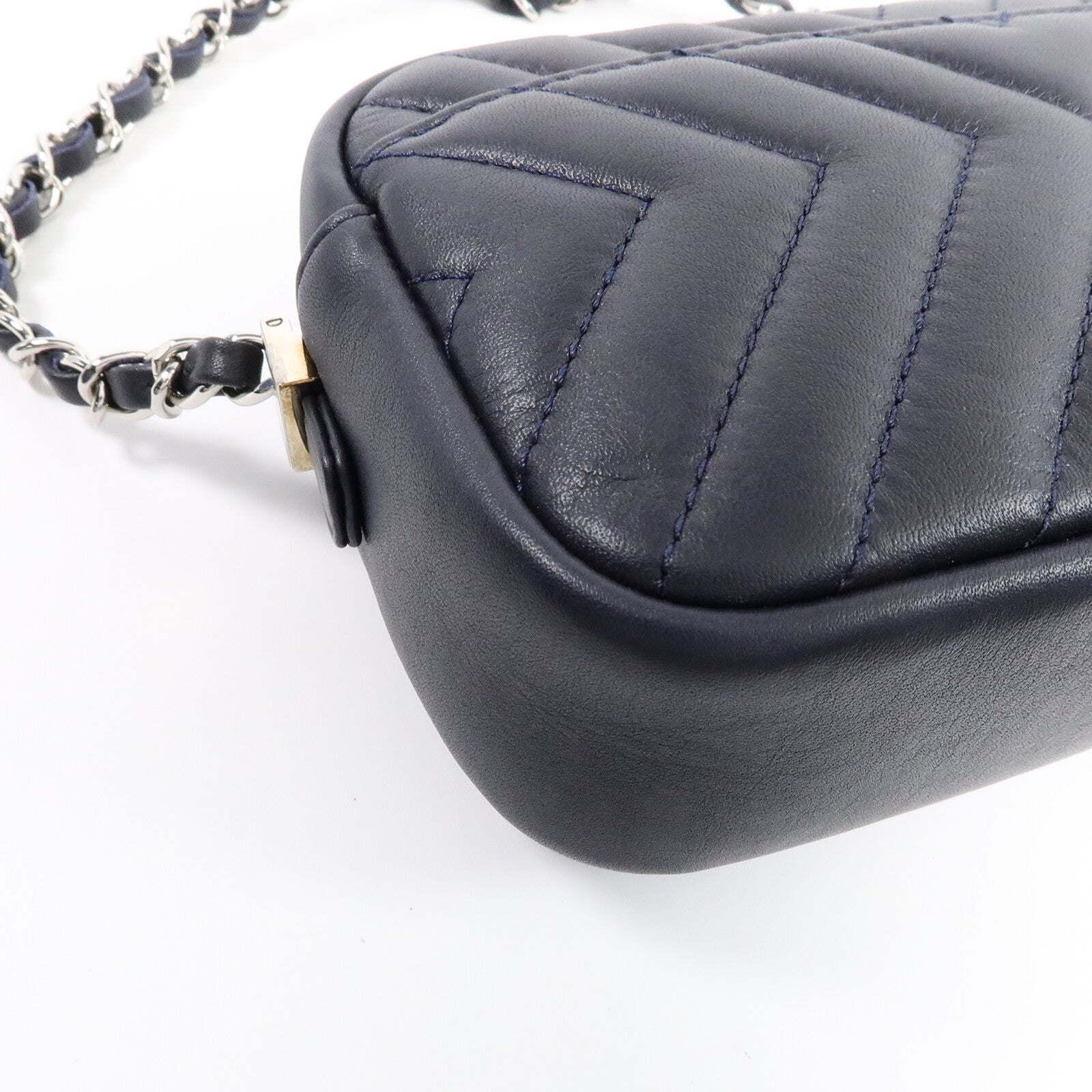 CHANEL 牛皮皮革Camera Bag鏈帶肩背袋
