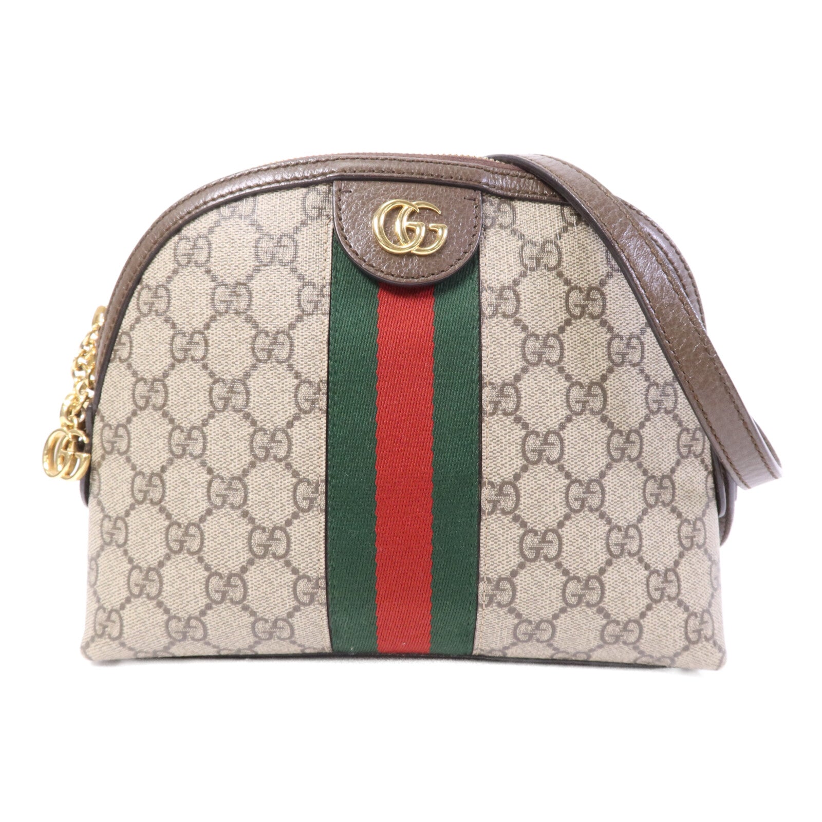GUCCI 塗層帆布GG Ophidia金扣肩背袋