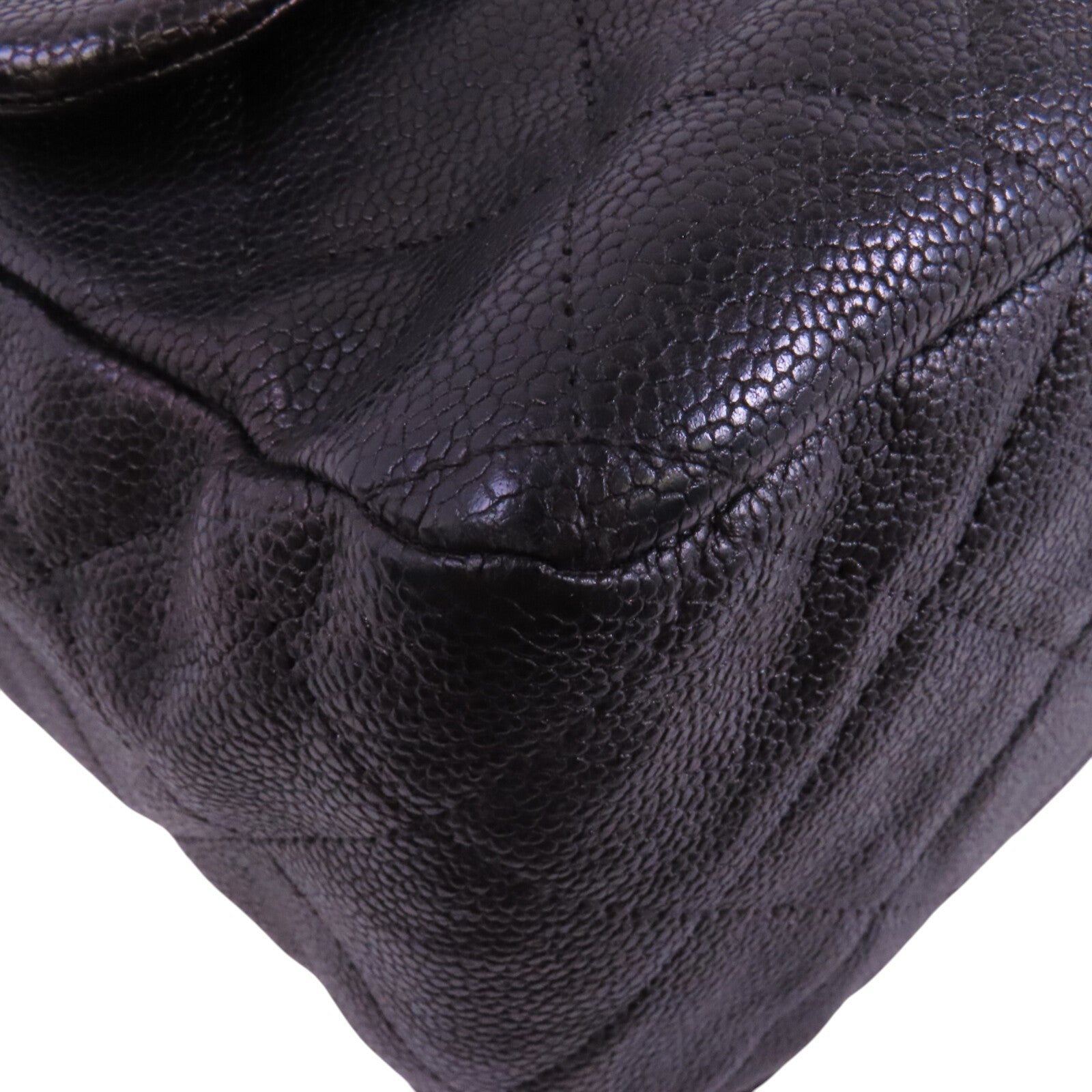 CHANEL 牛皮皮革Chain Shoulder Bag銀扣鏈帶肩背袋