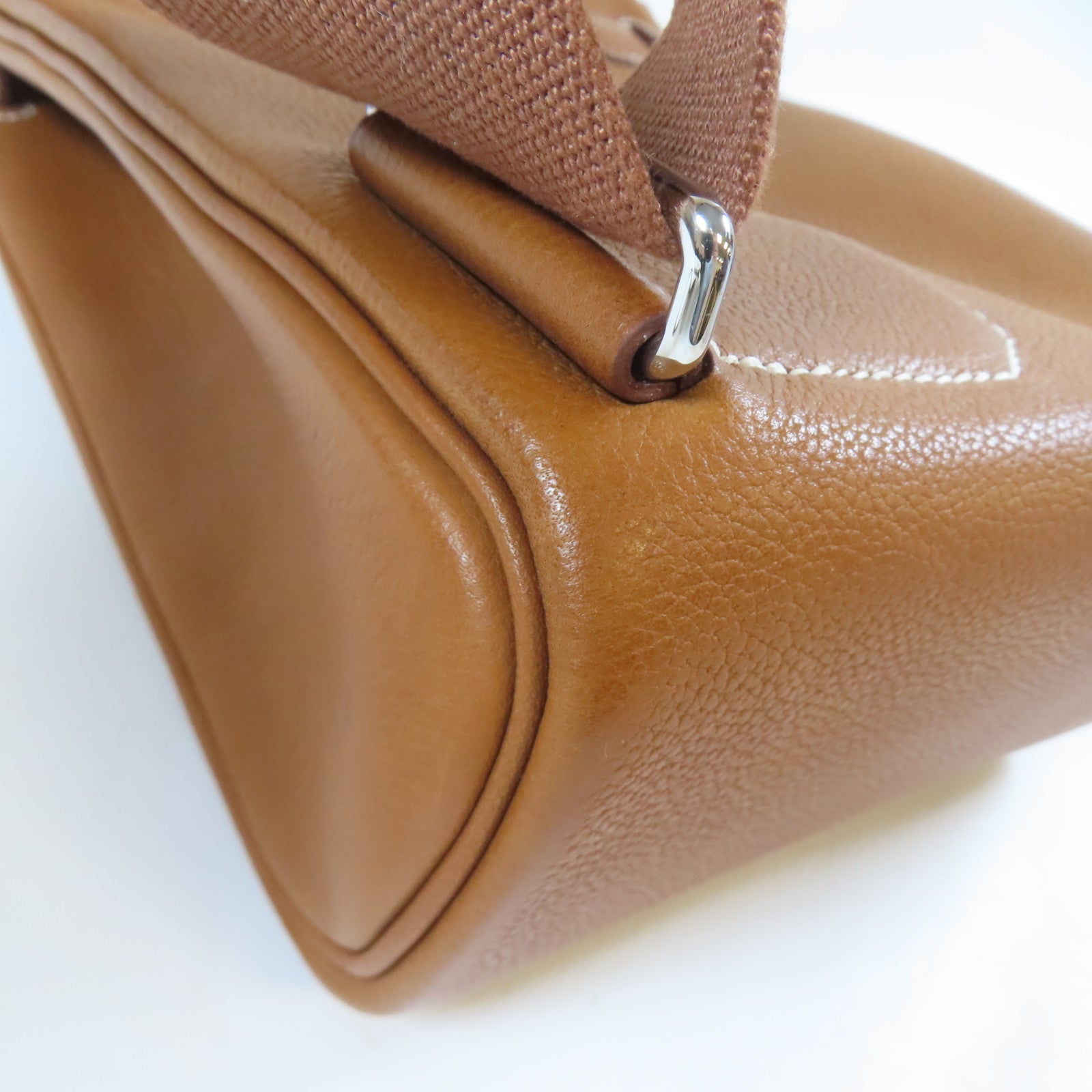 HERMES Barenia皮革Hac A Dos PM銀扣背包Faure啡色