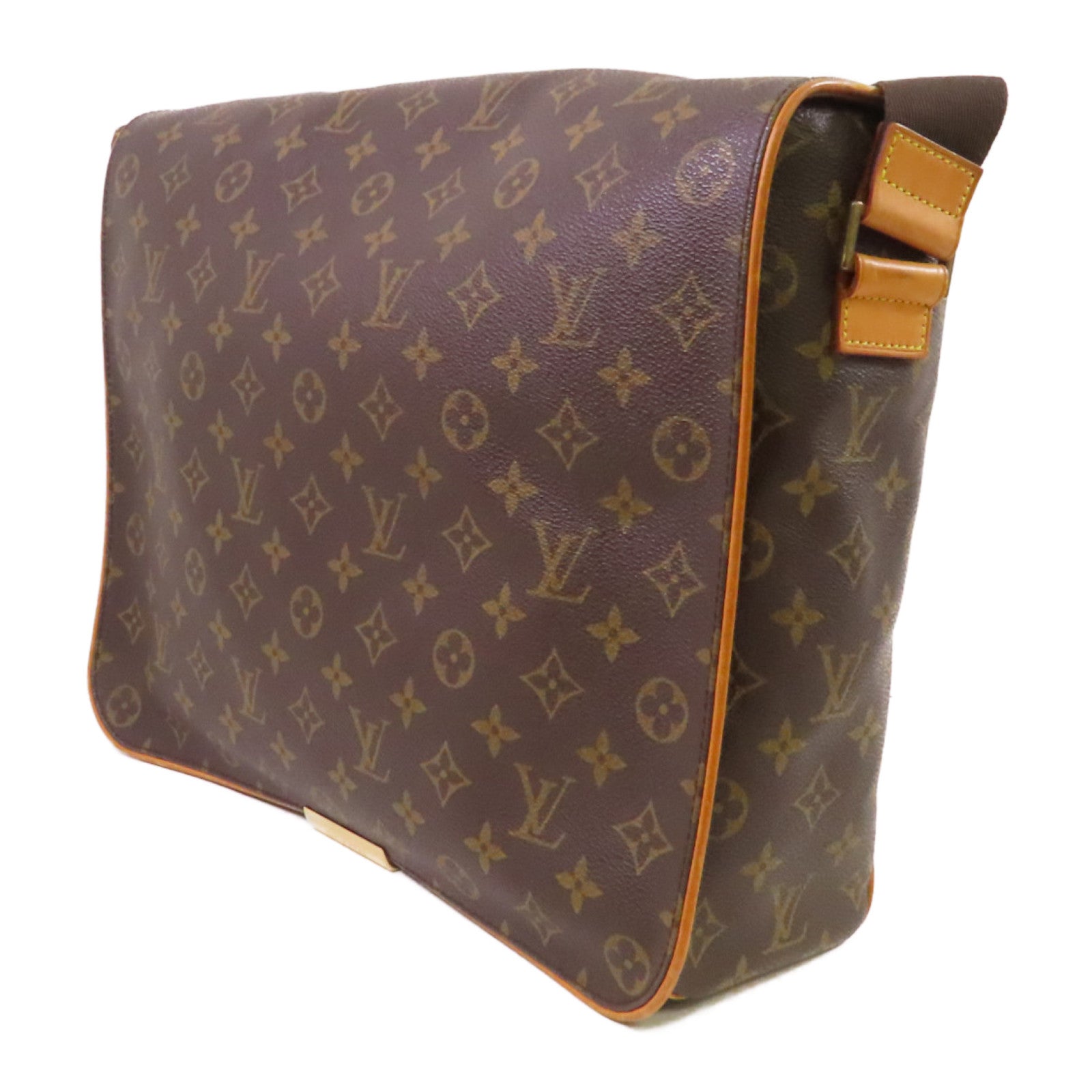 LOUIS VUITTON Monogram Abbeses Shoulder Bag金扣肩背袋啡色