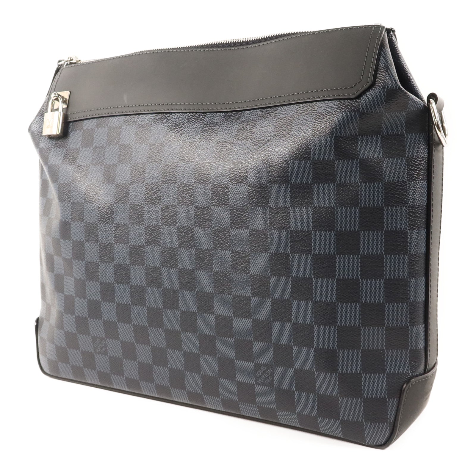 LOUIS VUITTON Damier Cobalt Greenwich Messenger Bag銀扣肩背袋