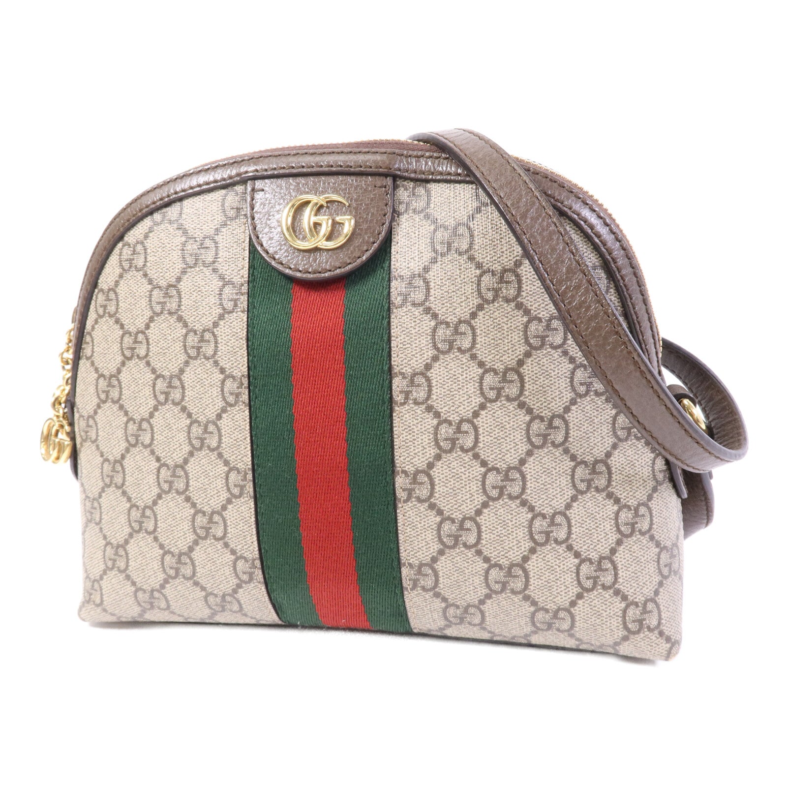 GUCCI 塗層帆布GG Ophidia金扣肩背袋