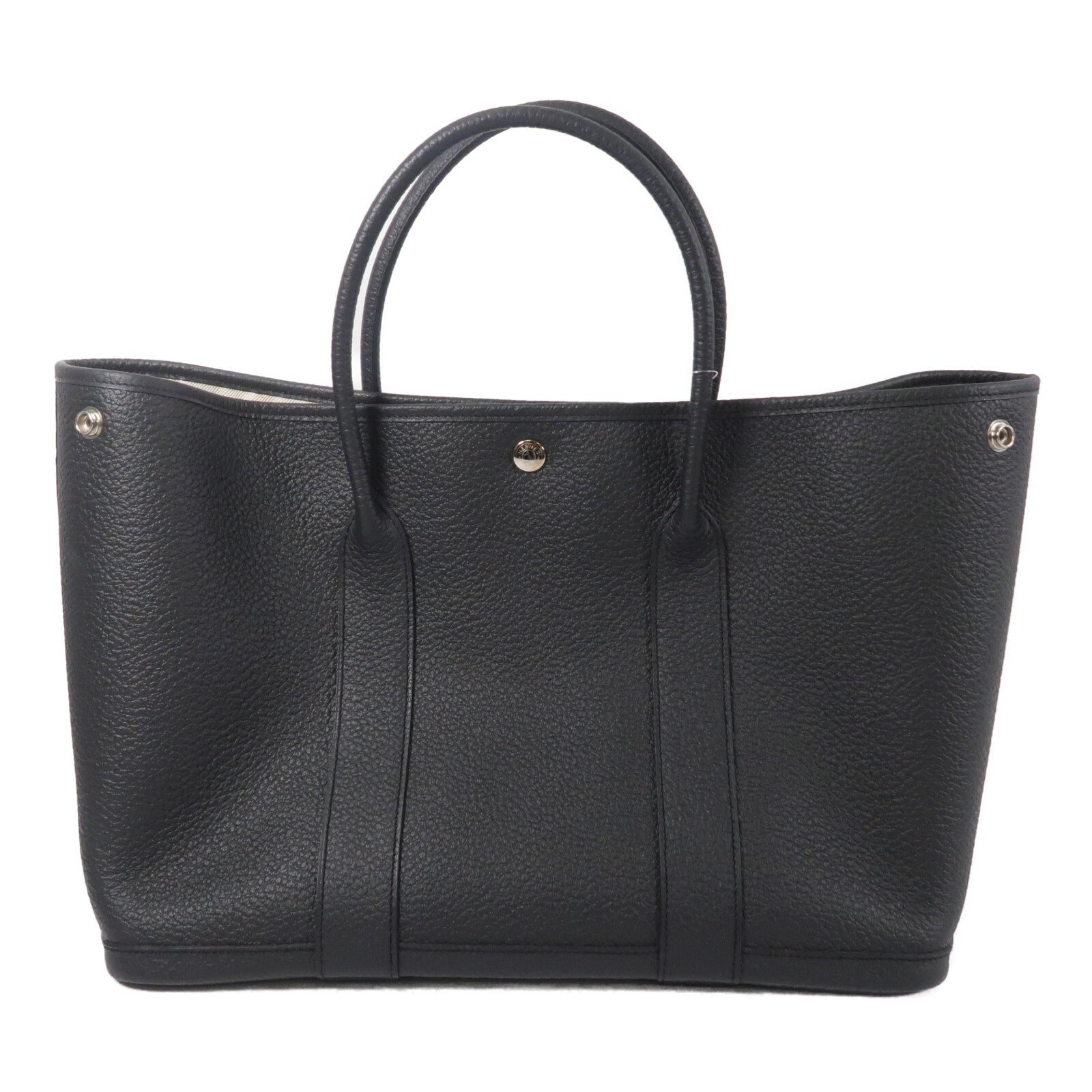 HERMES Country皮革Garden Party PM手挽袋Noir