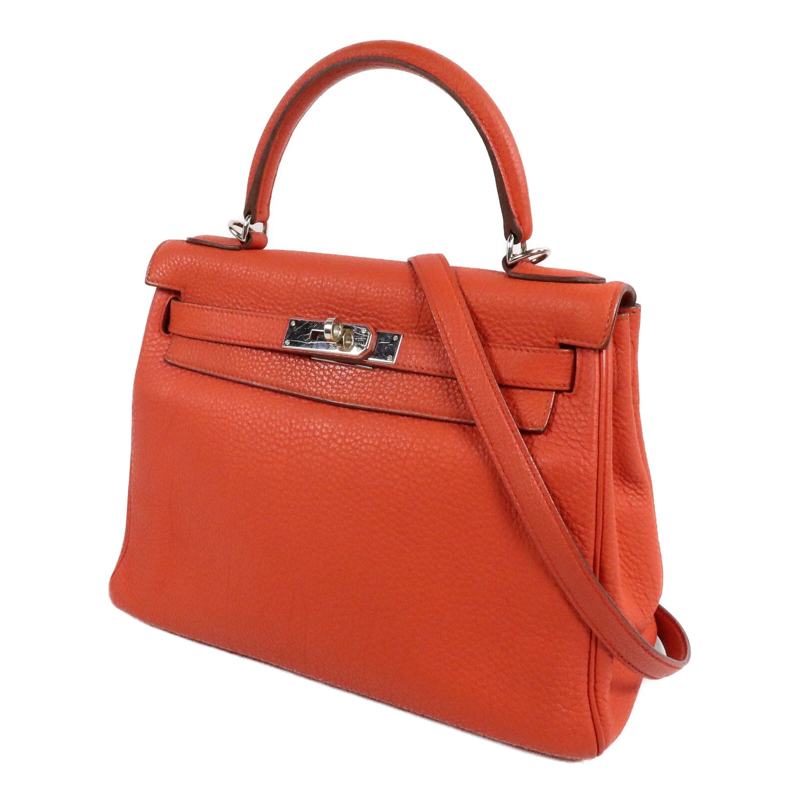 HERMES Togo皮革Kelly 28手挽肩背兩用袋Capucine