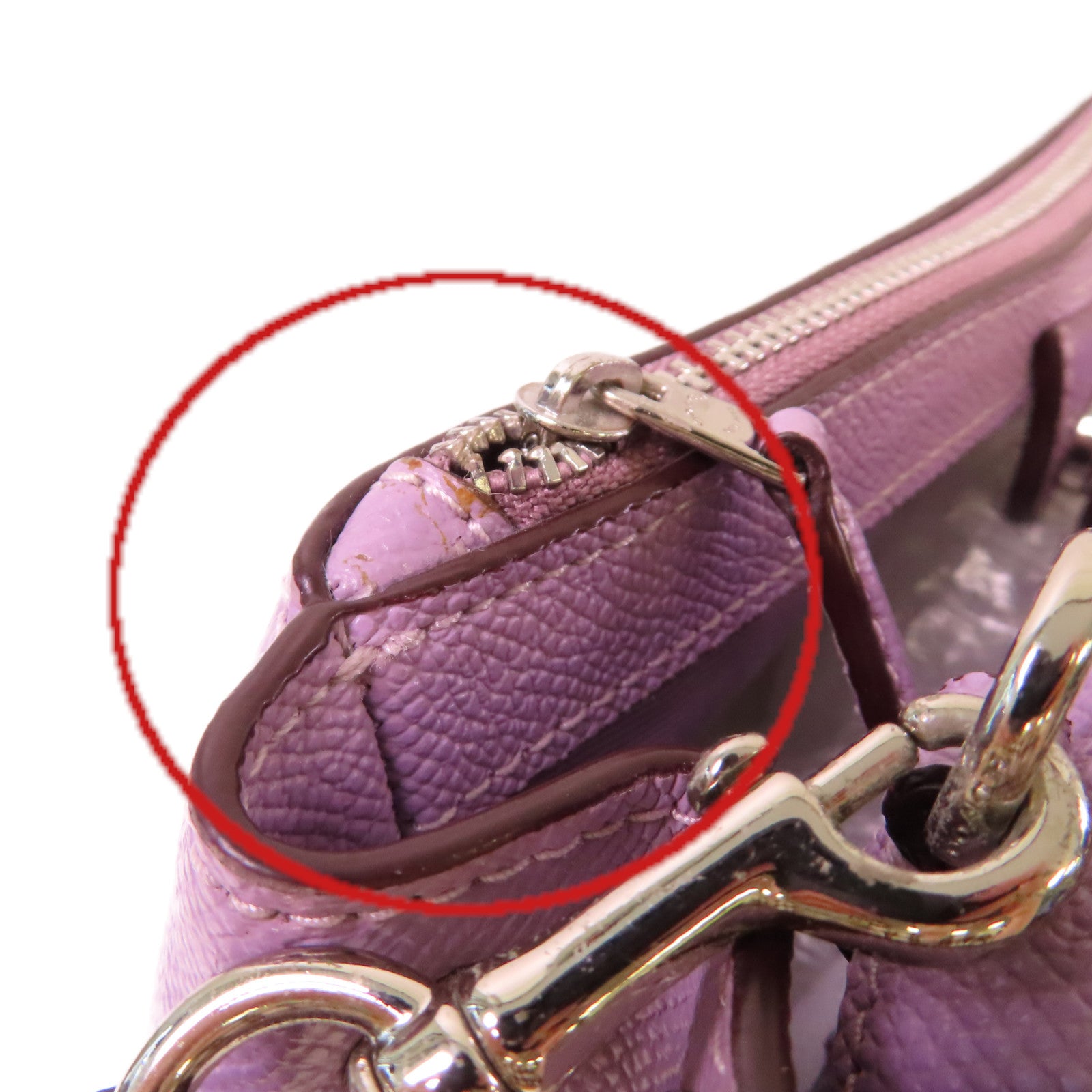 COACH 【激減優惠】牛皮皮革2Way Shoulder Bag手挽肩背兩用袋淺紫色