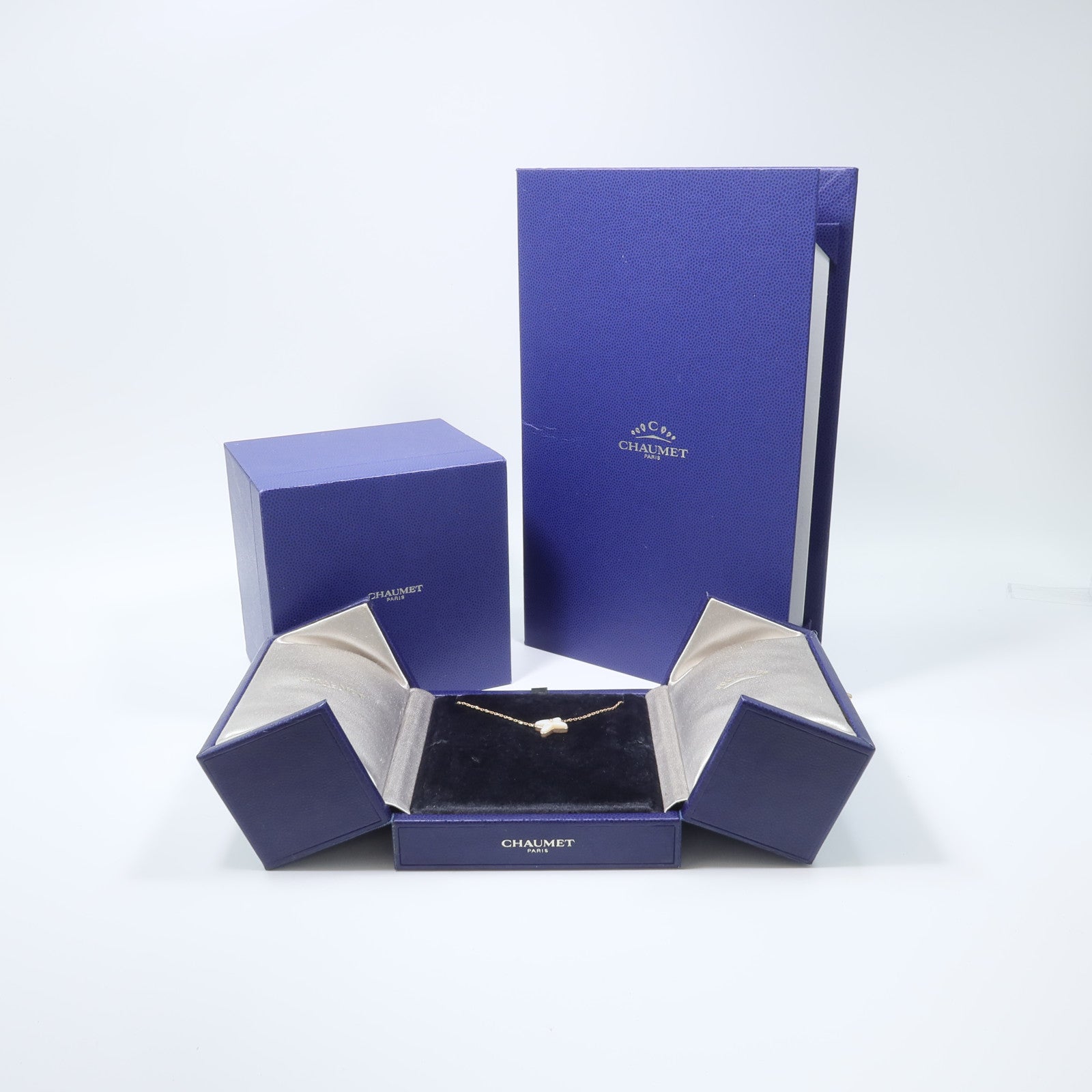 Chaumet 18K玫瑰金Jeux de Liens珍珠母貝/鑽石項鍊