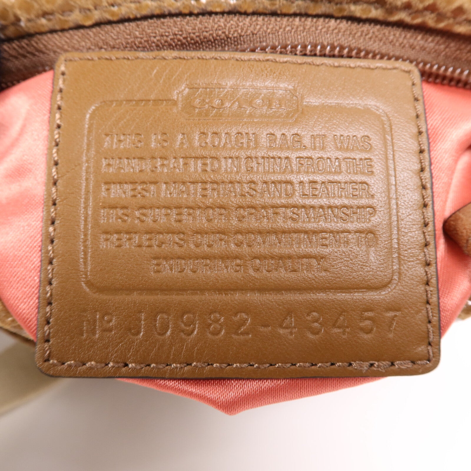 COACH 帆布Shoulder Bag金扣肩背袋