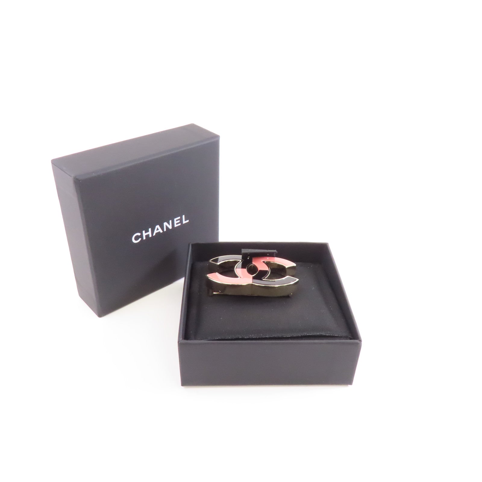 CHANEL 【激減優惠】金屬Brooch胸針粉紅色/黑色