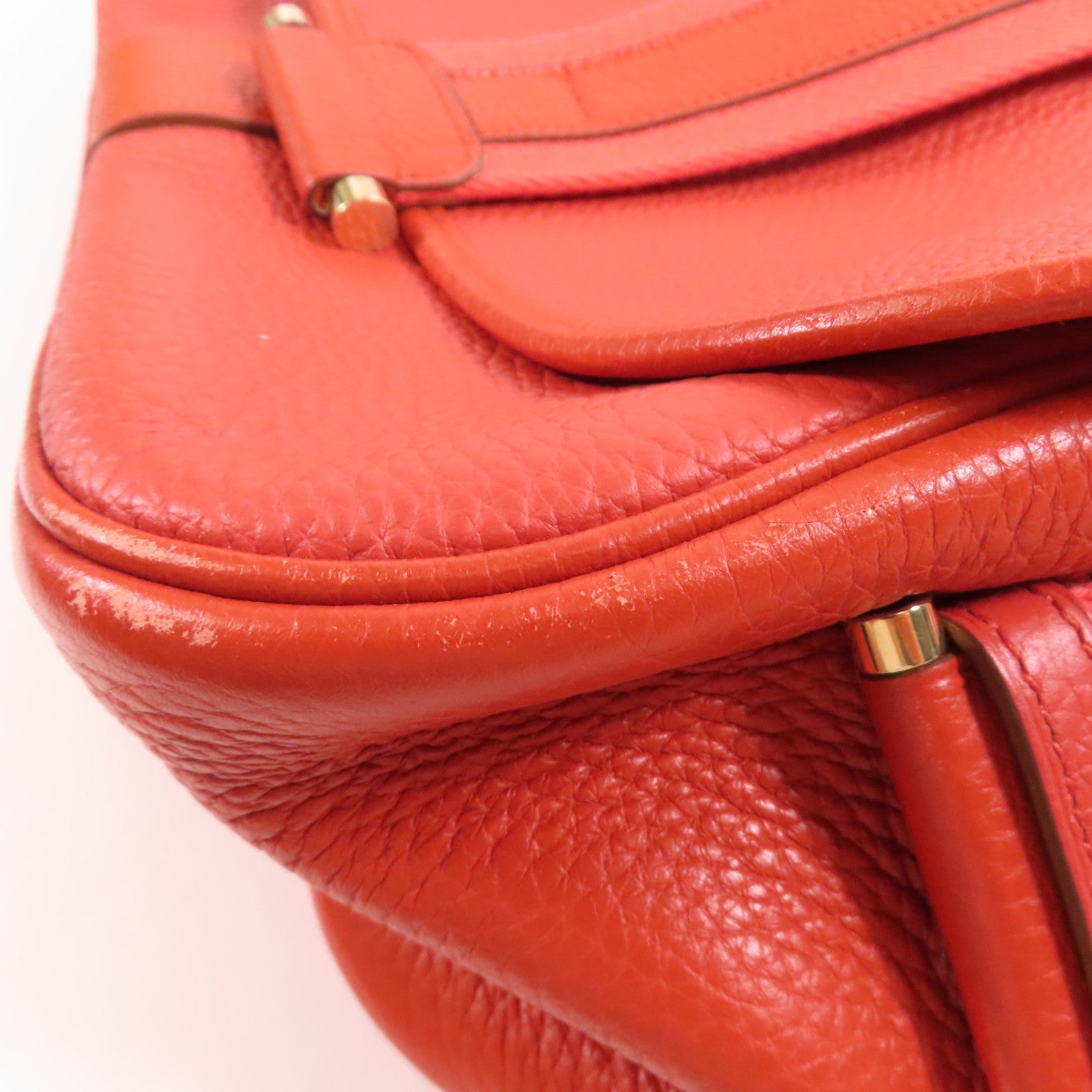 HERMES Clemence皮革Bourlingue Bag金扣肩背袋