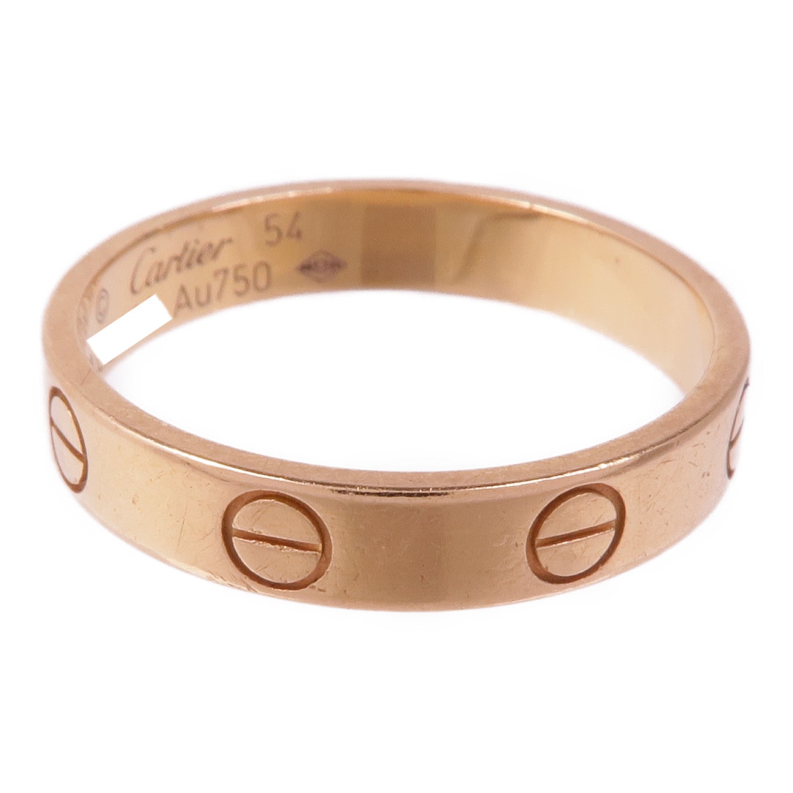 CARTIER 18K玫瑰金Love Ring戒指Cartier#54/US#6.75