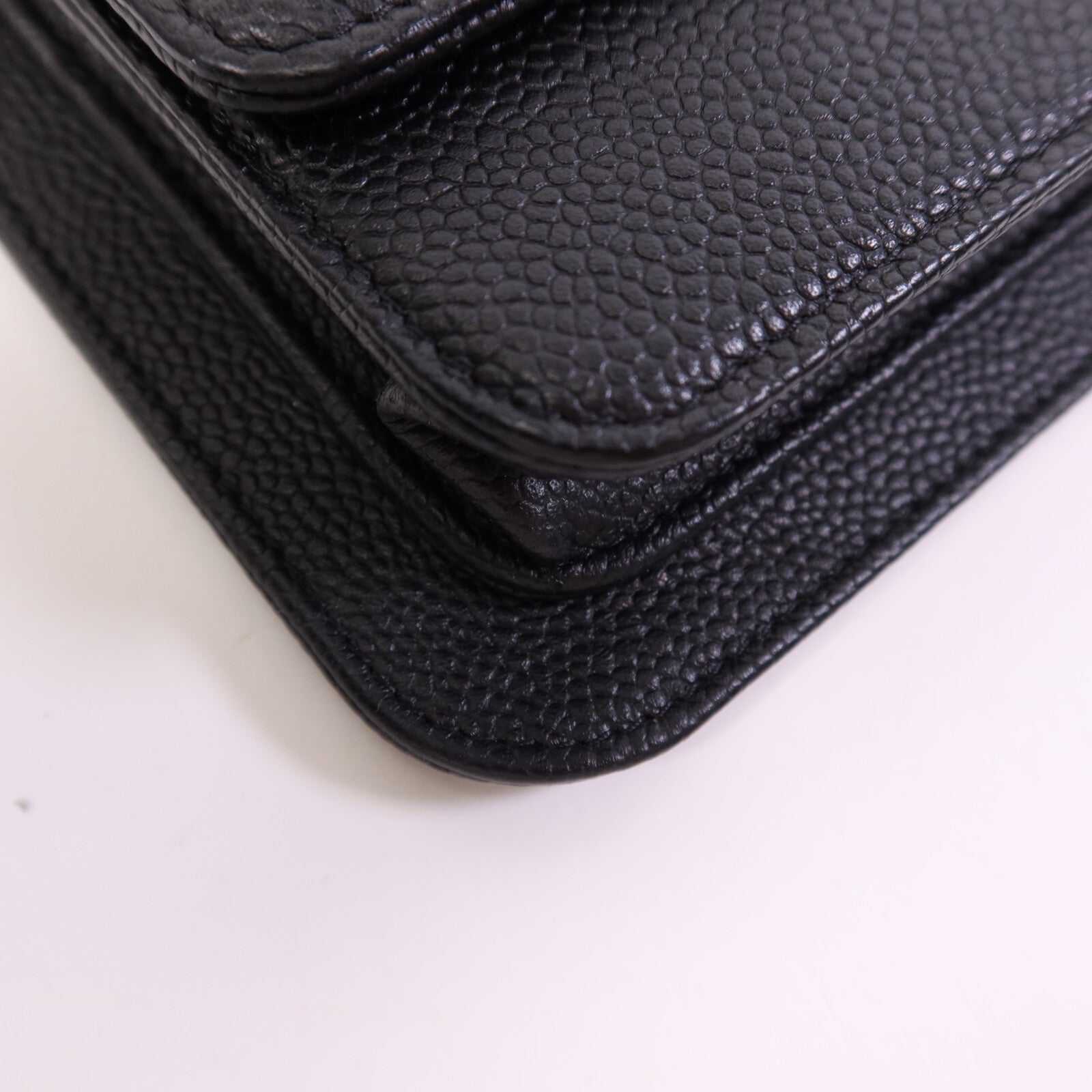 CHANEL 牛皮皮革Chain Shoulder Bag金扣鏈帶肩背袋