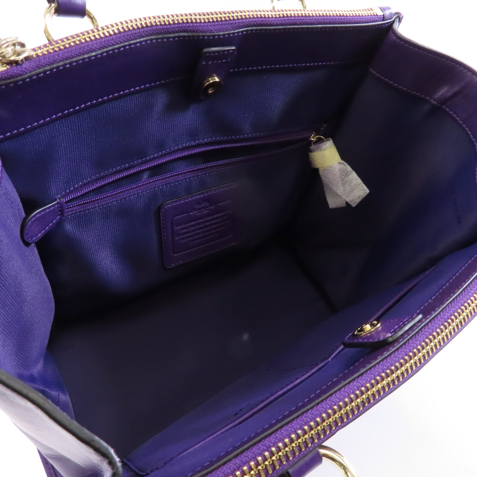 COACH 【激減優惠】帆布2way Shoulder Bag金扣手挽肩背兩用袋棕色
