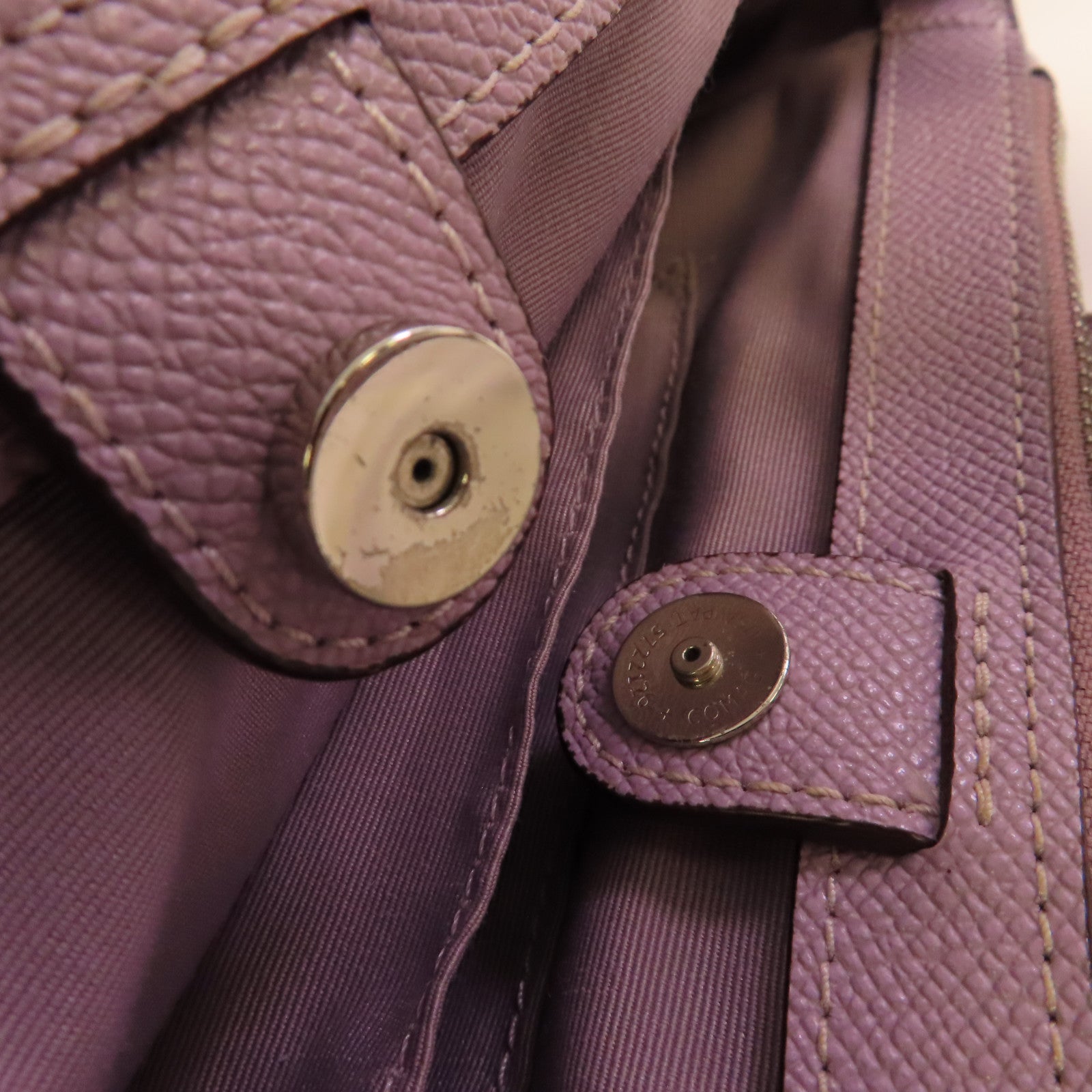 COACH 【激減優惠】牛皮皮革2Way Shoulder Bag手挽肩背兩用袋淺紫色