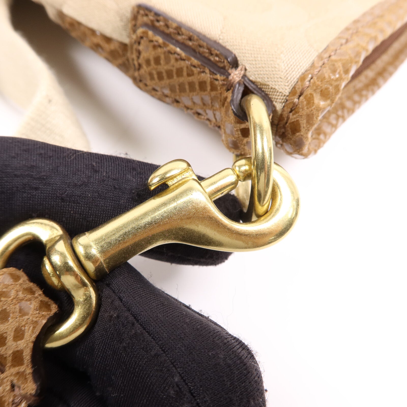 COACH 帆布Shoulder Bag金扣肩背袋