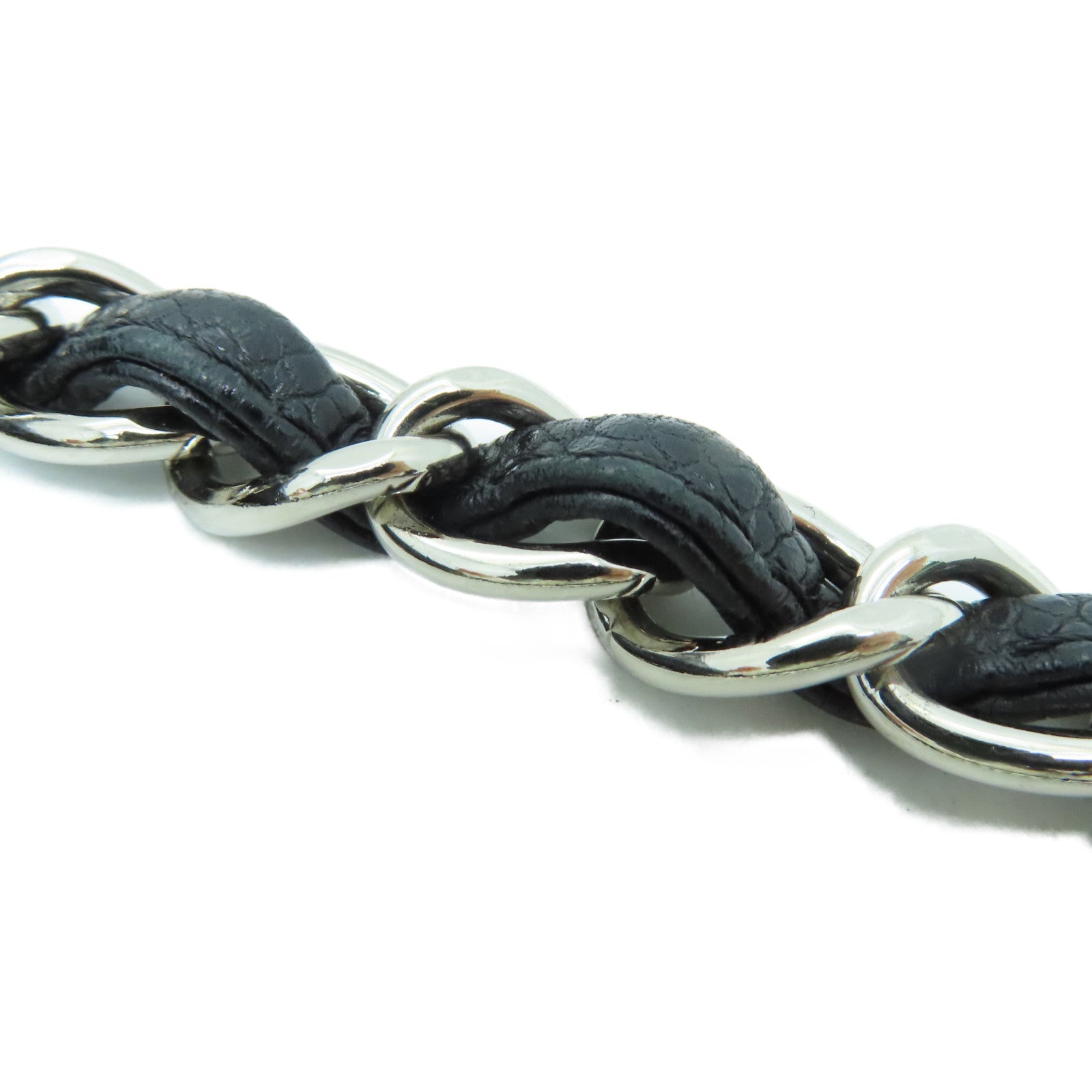 CHANEL 菱格牛皮皮革Chain Shoulder Bag鏈帶肩背袋黑色