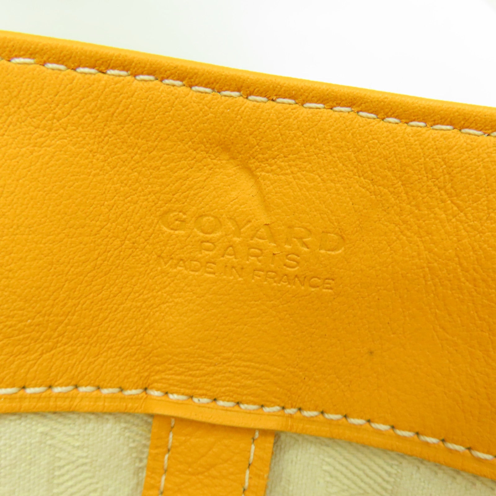 GOYARD 【清倉大減價】塗層帆布 Goyardine Voltaire Smile Tote銀扣手挽袋黃色